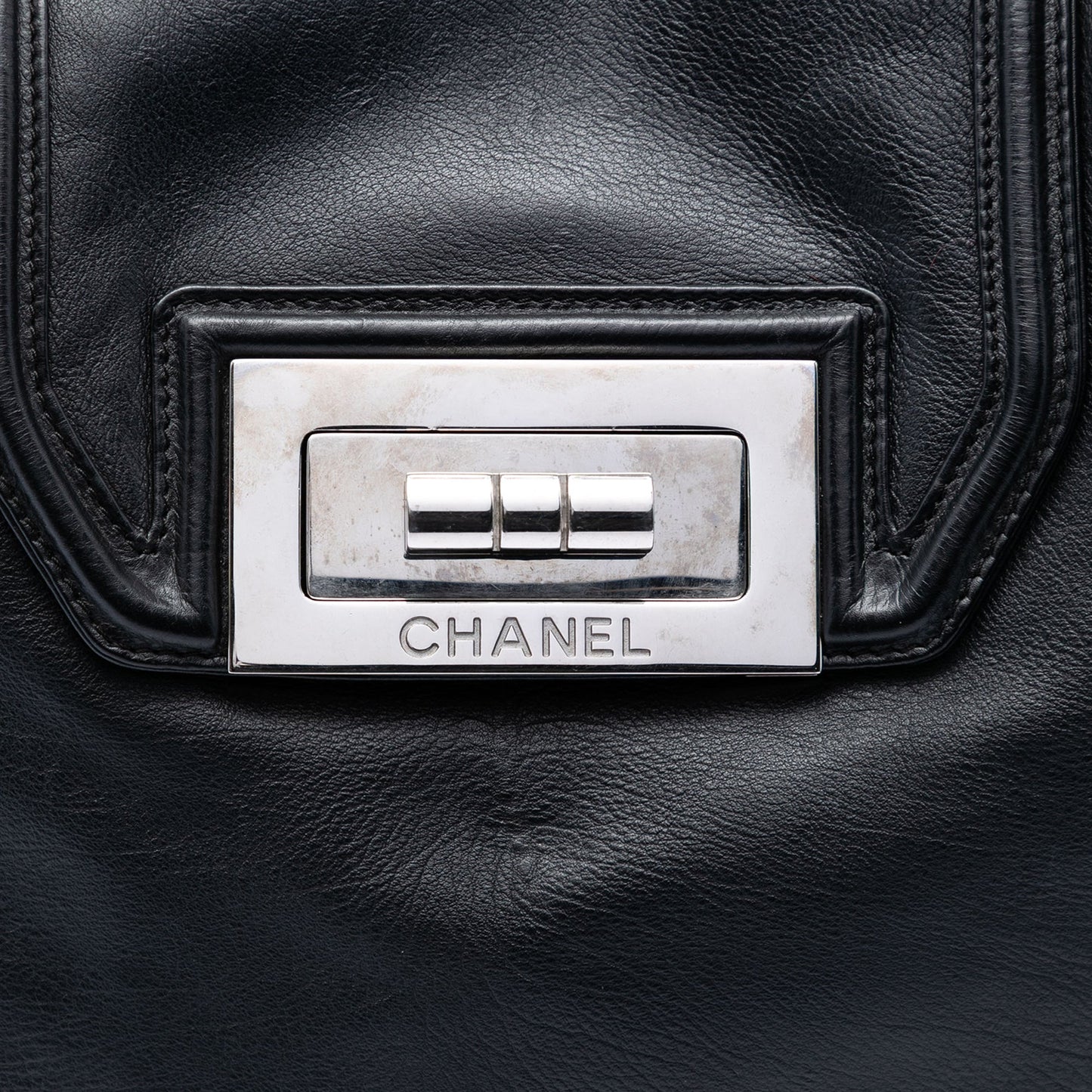 Chanel Large Lambskin Mademoiselle Lock Jewelry Chain Tote
