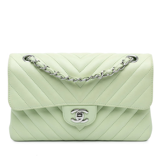 Chanel Small Classic Chevron Lambskin Double Flap
