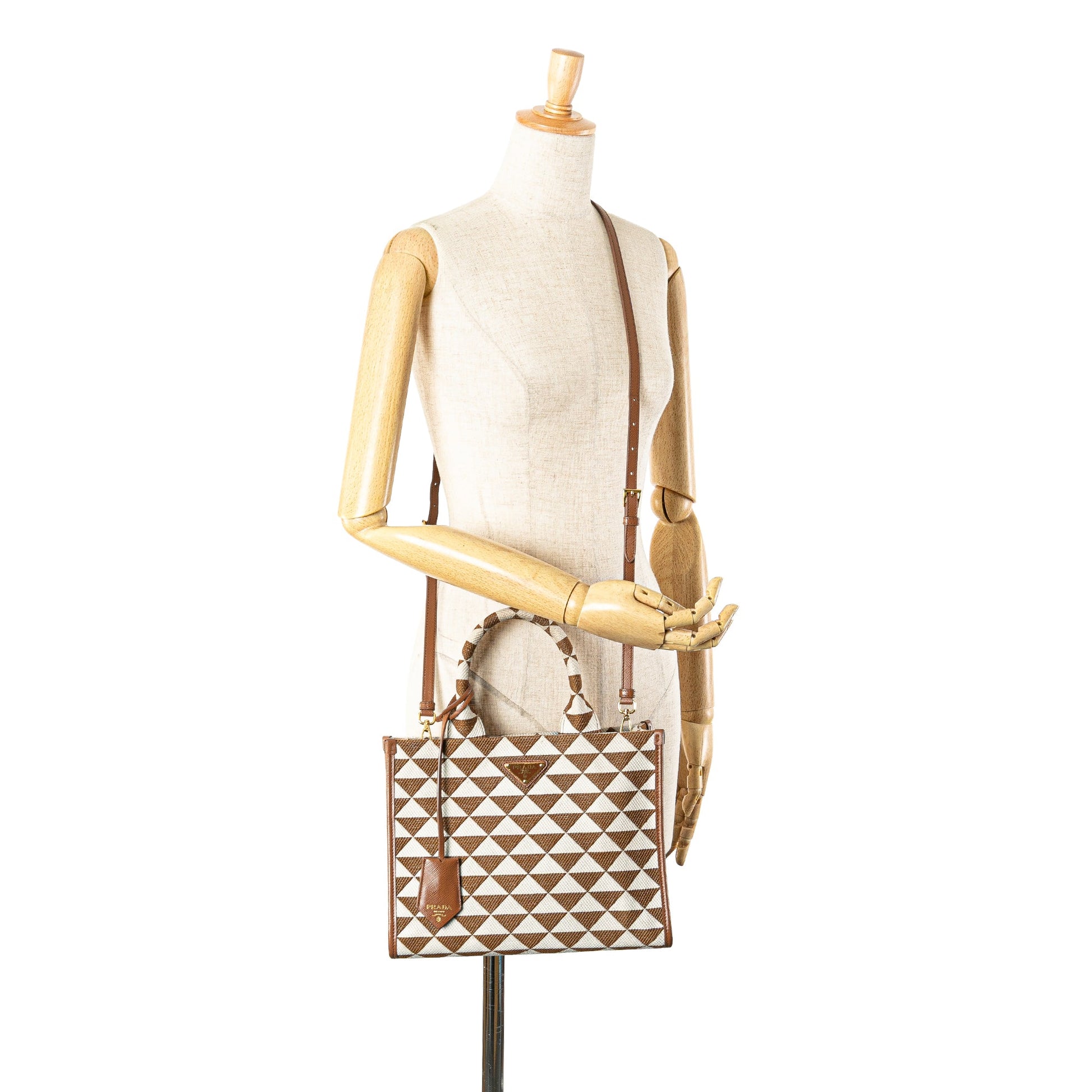 Prada Small Canvas Symbole Triangolo Satchel