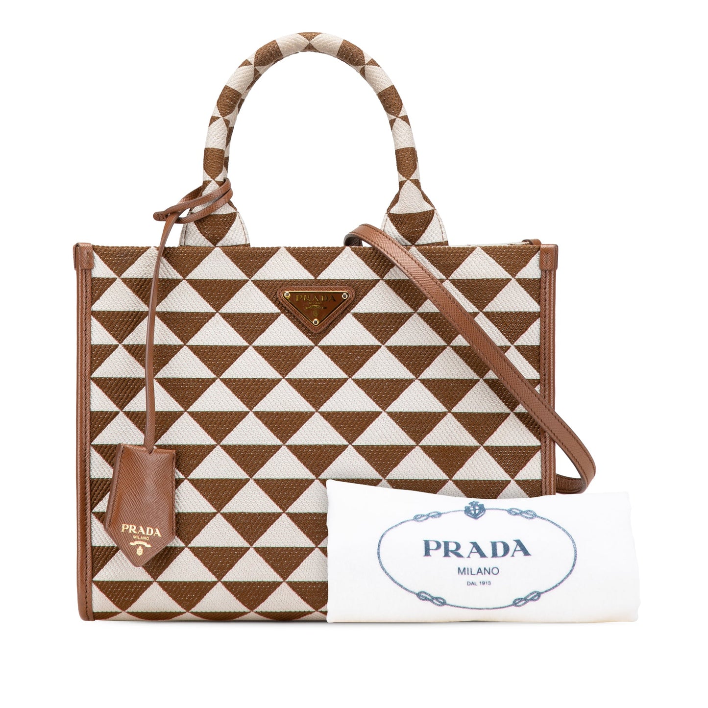Prada Small Canvas Symbole Triangolo Satchel