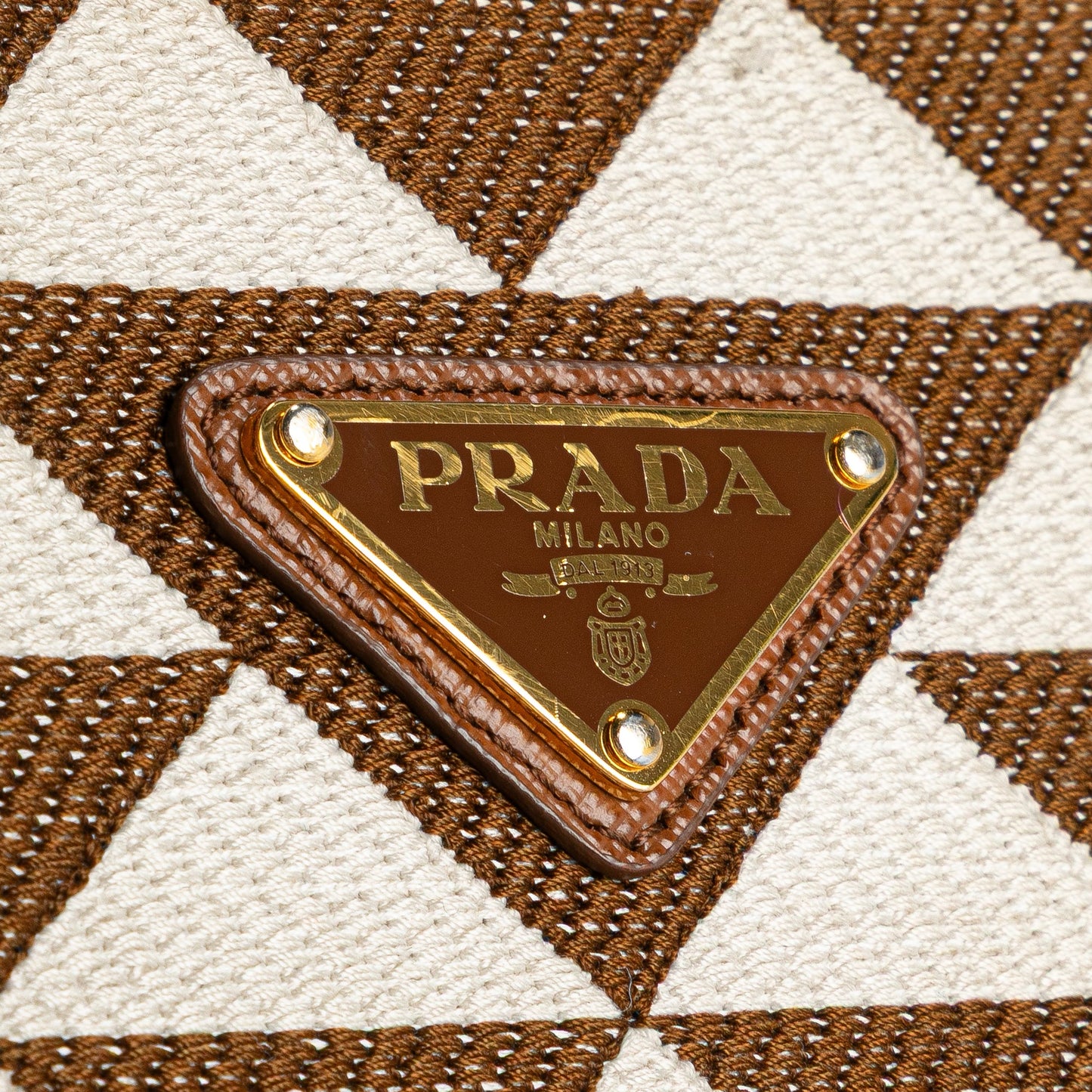 Prada Small Canvas Symbole Triangolo Satchel