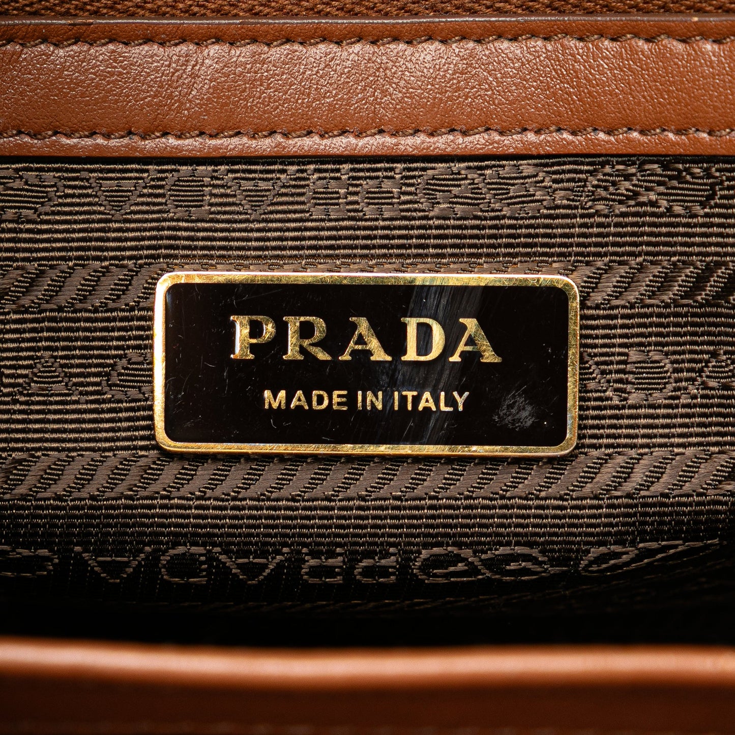 Prada Small Canvas Symbole Triangolo Satchel
