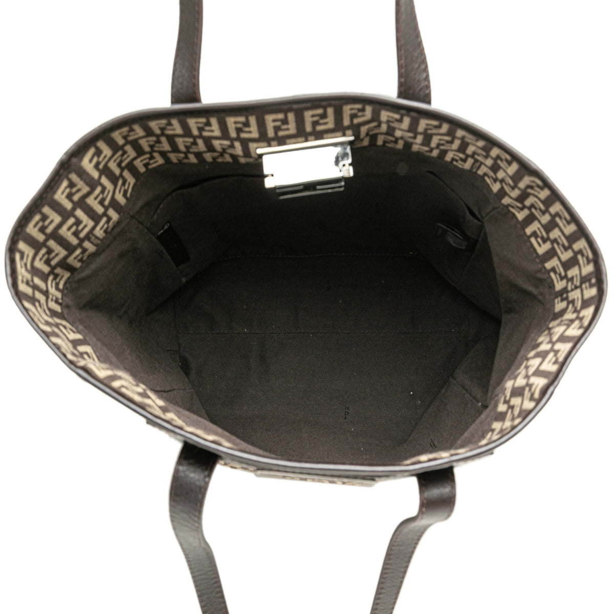 Fendi Zucchino Canvas Tote — Brown
