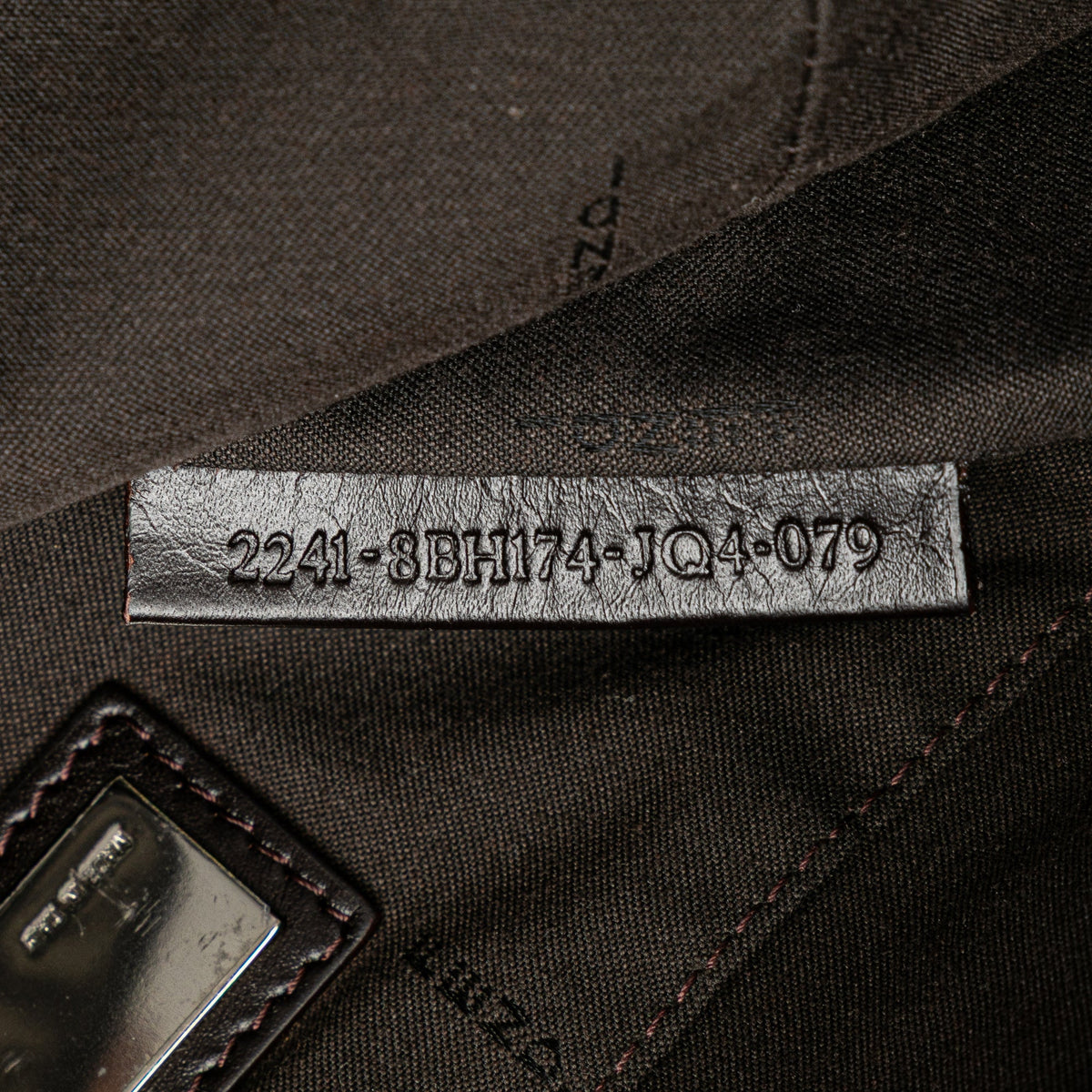 Fendi Zucchino Canvas Tote — Brown