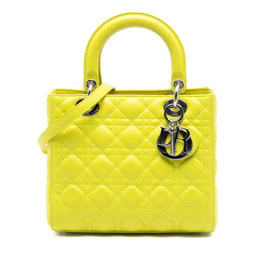 Dior Medium Lambskin Cannage Lady Dior