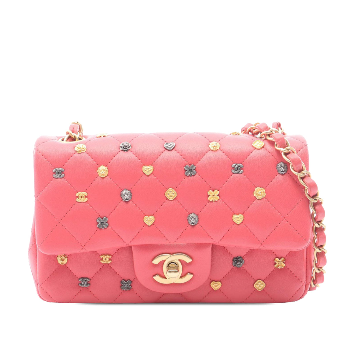 Chanel Mini Rectangular Classic Lambskin Lucky Charms Single Flap