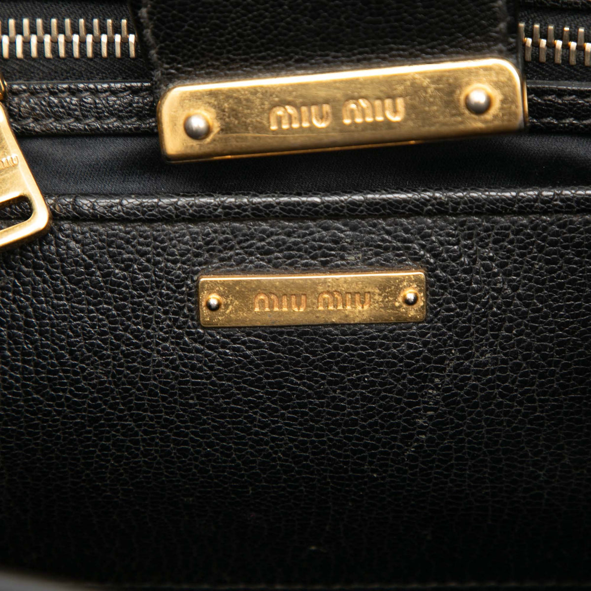 Miu Miu Goatskin Madras Satchel