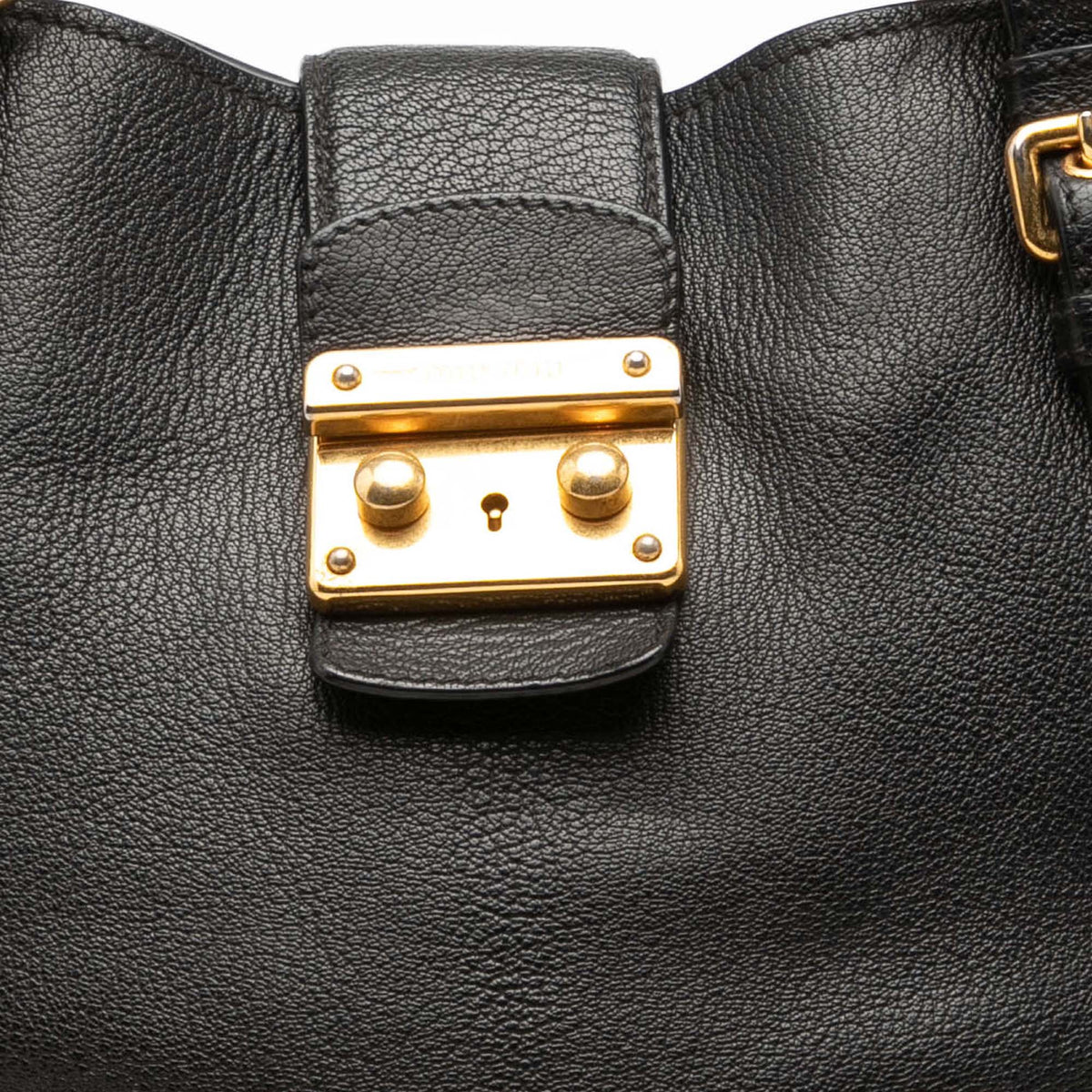 Miu Miu Goatskin Madras Satchel