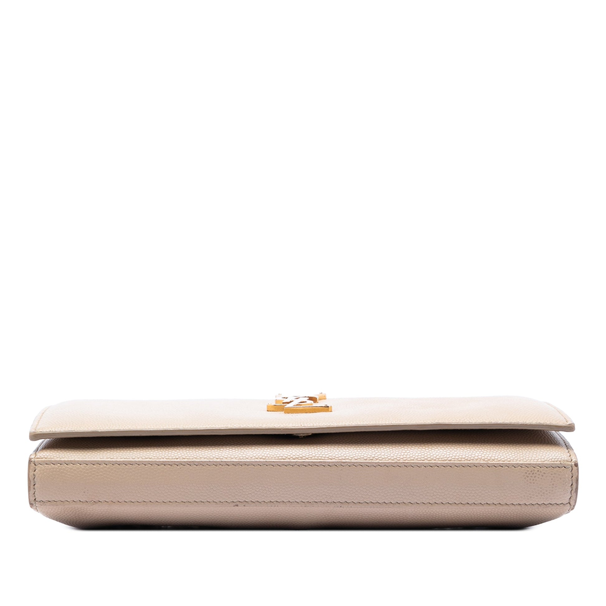 Saint Laurent Grain De Poudre Monogram Kate Wallet On Chain