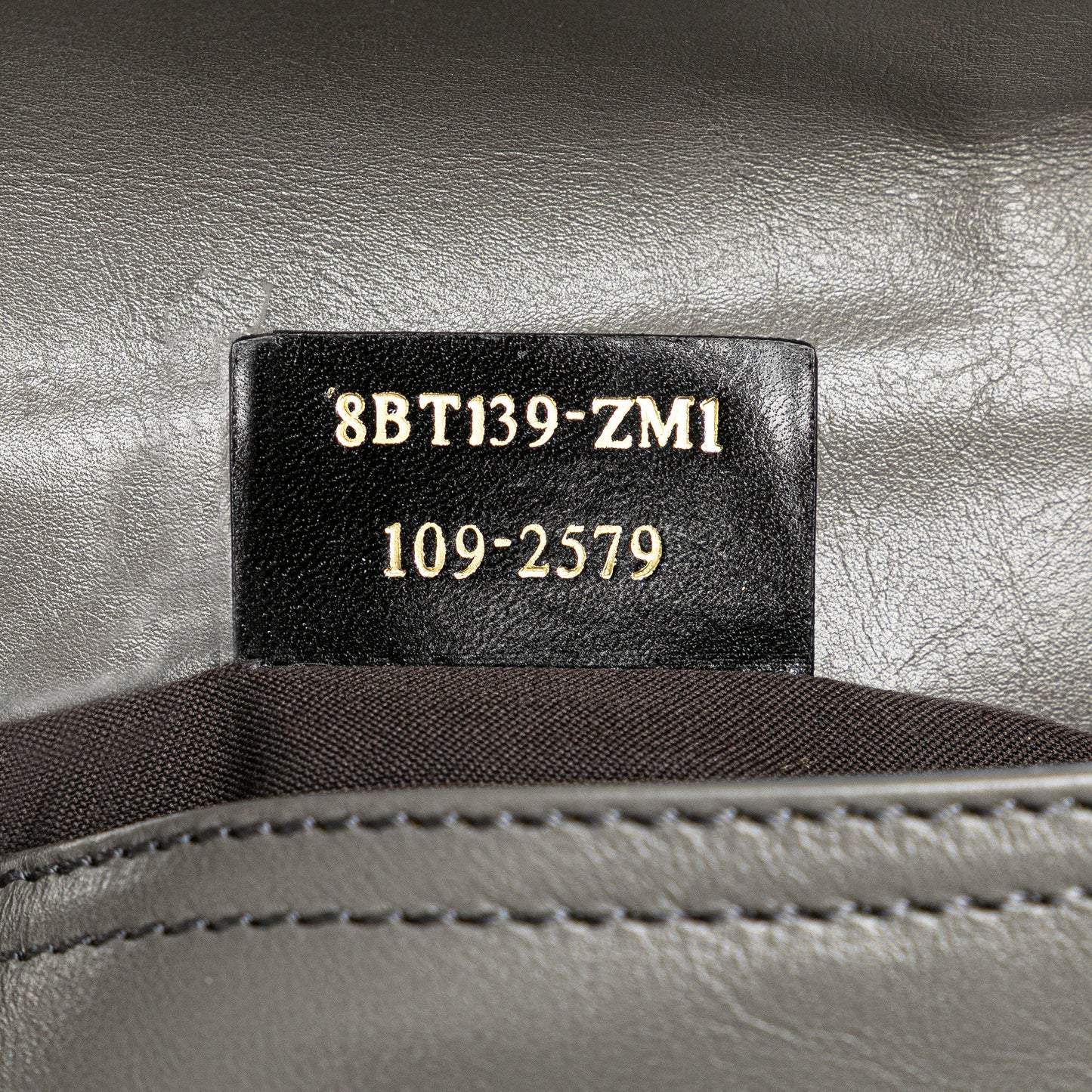 Fendi Glazed Leather Chain Flap Baguette Crossbody