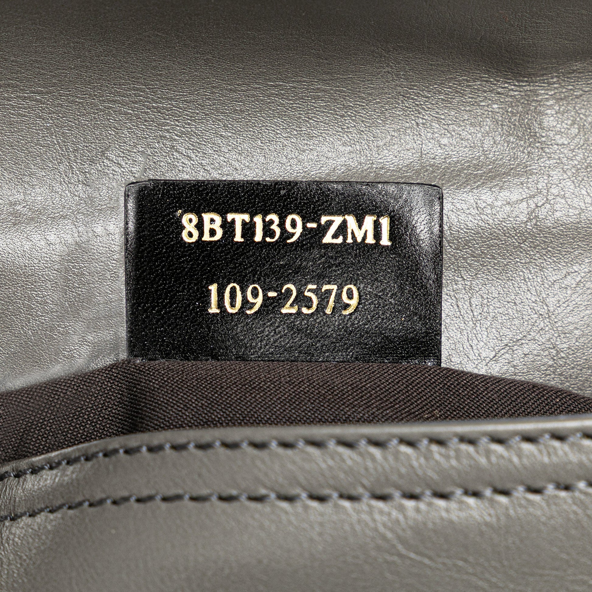 Fendi Glazed Leather Chain Flap Baguette Crossbody