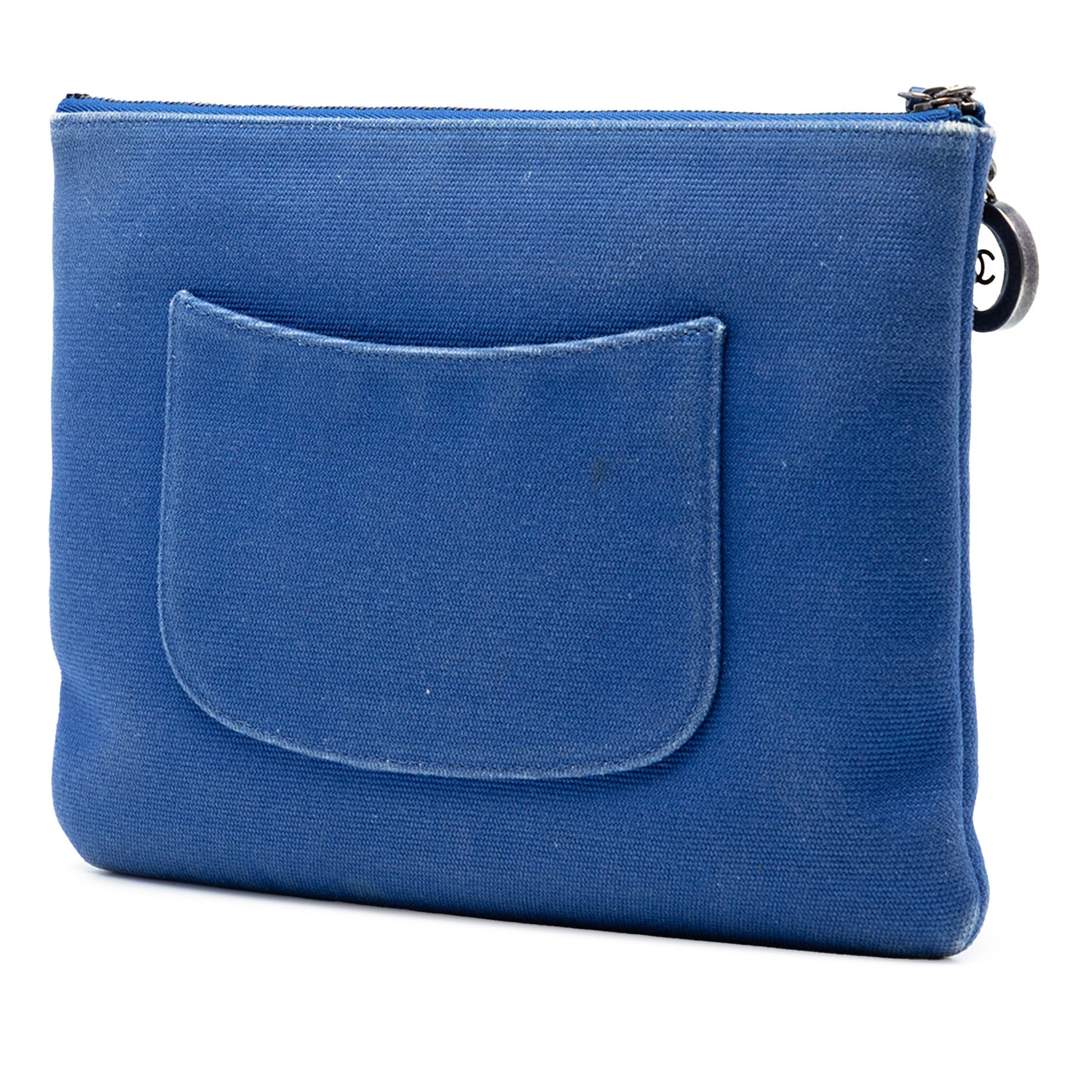 Chanel Medium Canvas La Pausa Zip O Case Clutch