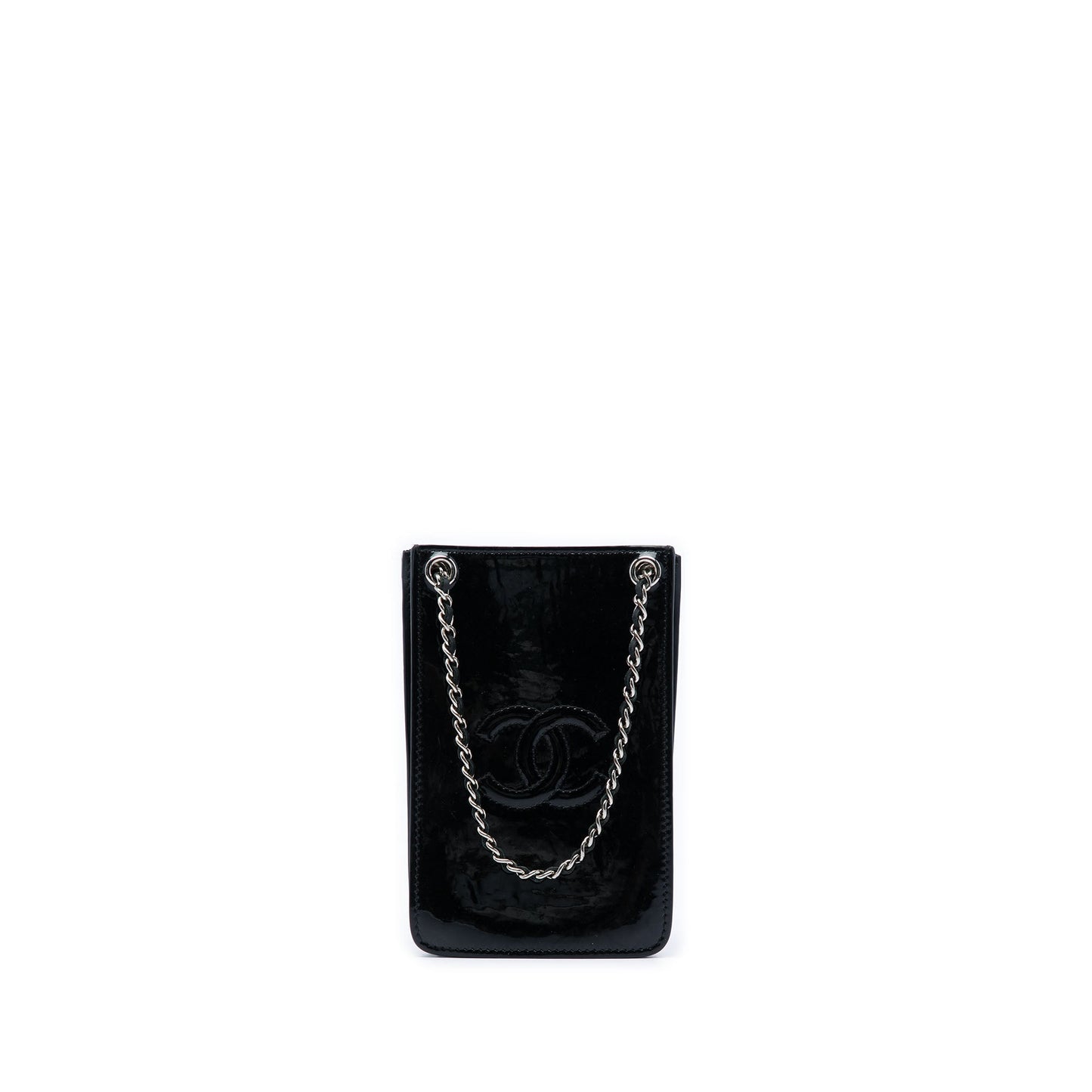 Chanel CC Patent Phone Holder Crossbody