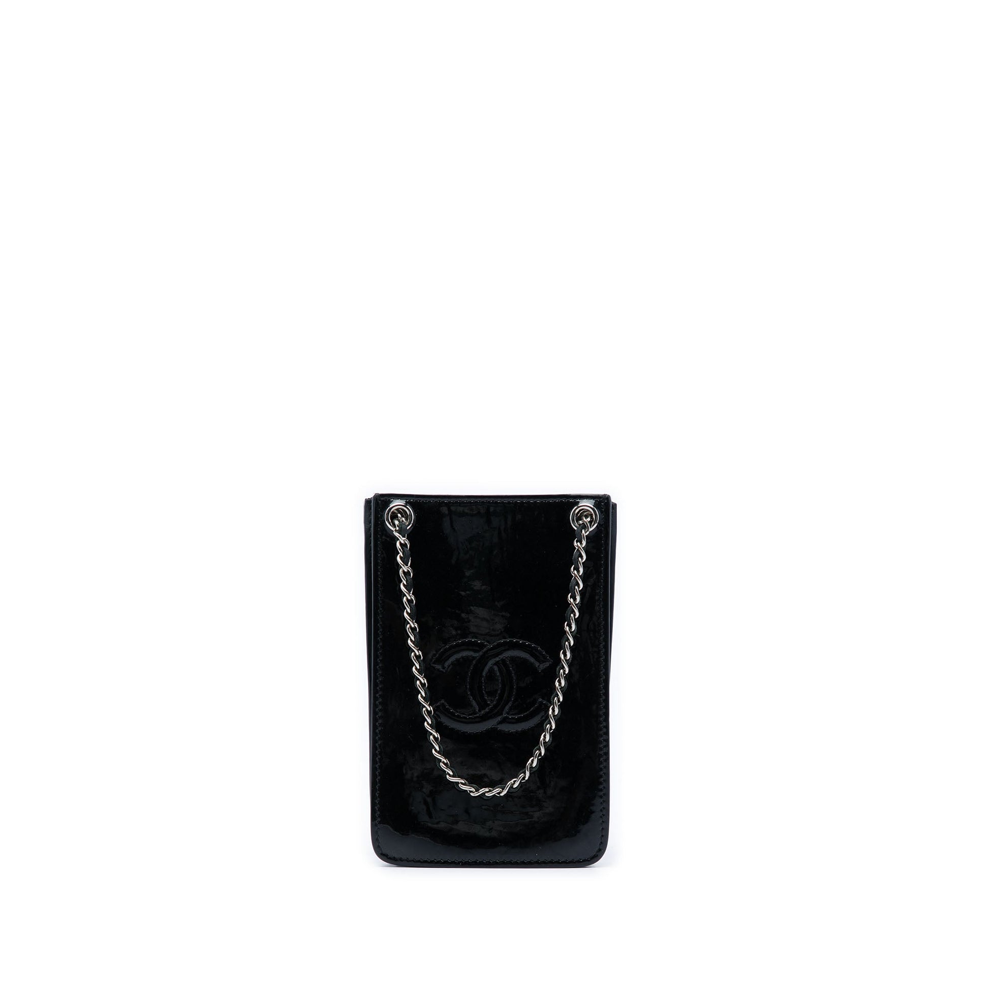 Chanel CC Patent Phone Holder Crossbody