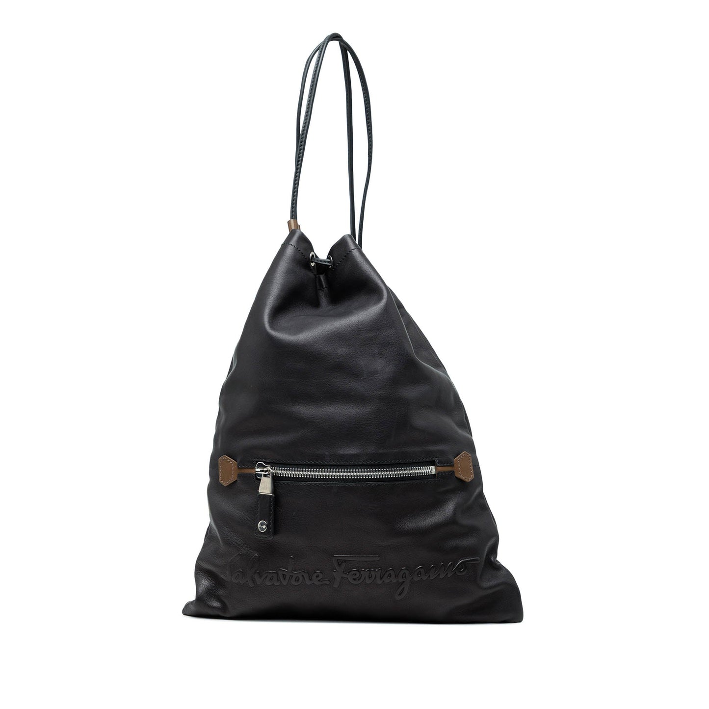 Ferragamo Leather Kentucky Drawstring Backpack