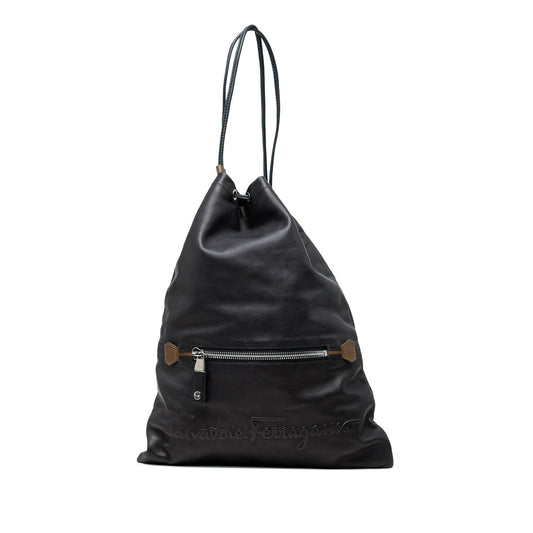 Ferragamo Leather Kentucky Drawstring Backpack