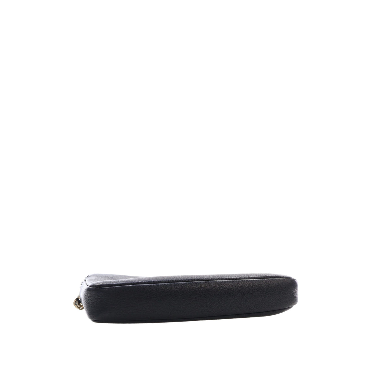 Chanel CC Calfskin Double Zip Wallet On Chain — Black