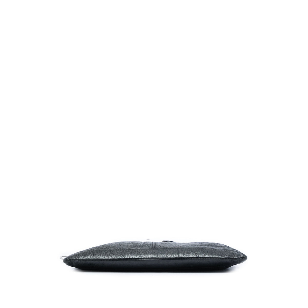 Balenciaga Lambskin Motocross Classic Clip Clutch M — Black