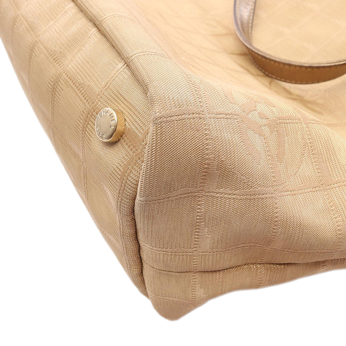 Chanel New Travel Line Nylon Tote — Gold