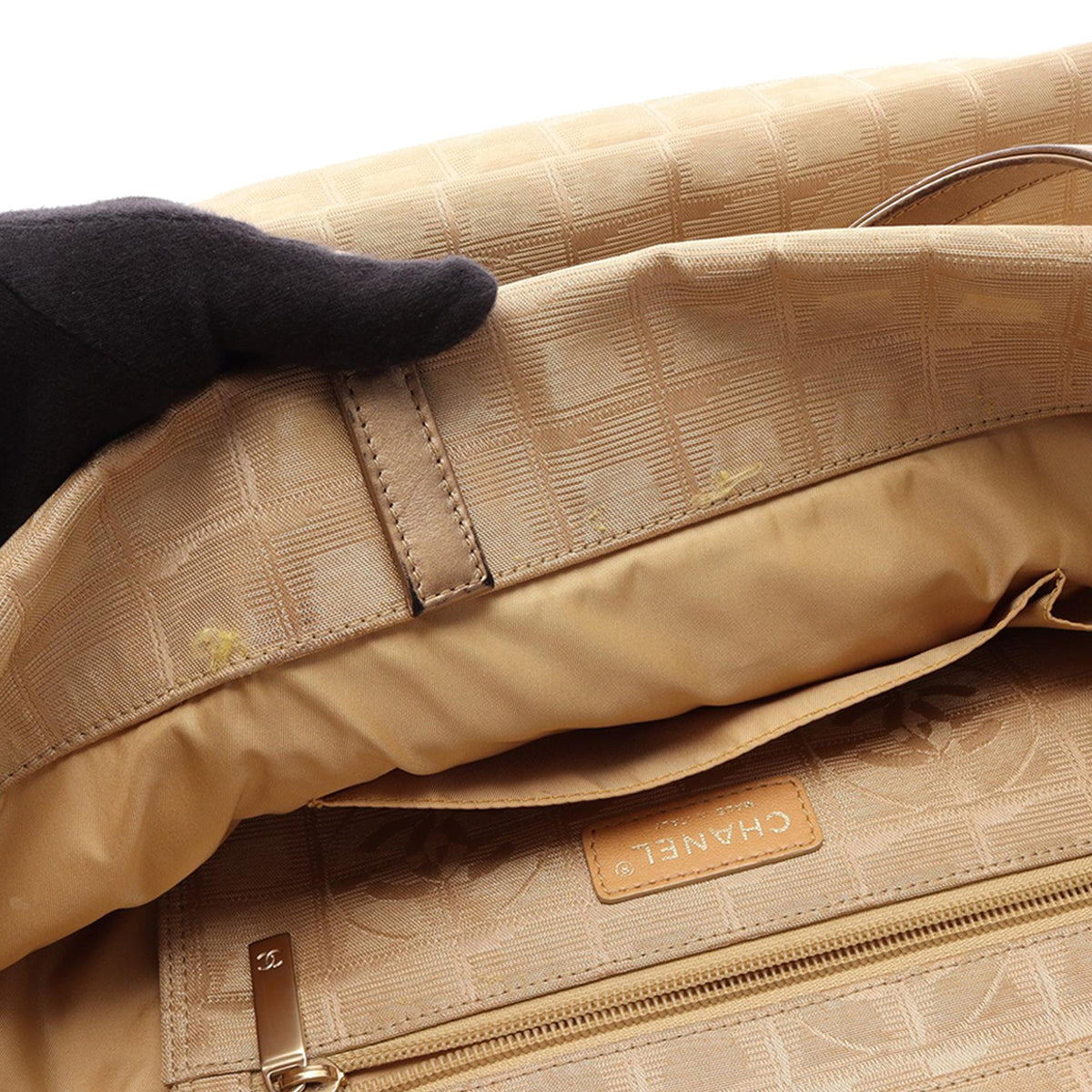Chanel New Travel Line Nylon Tote — Gold