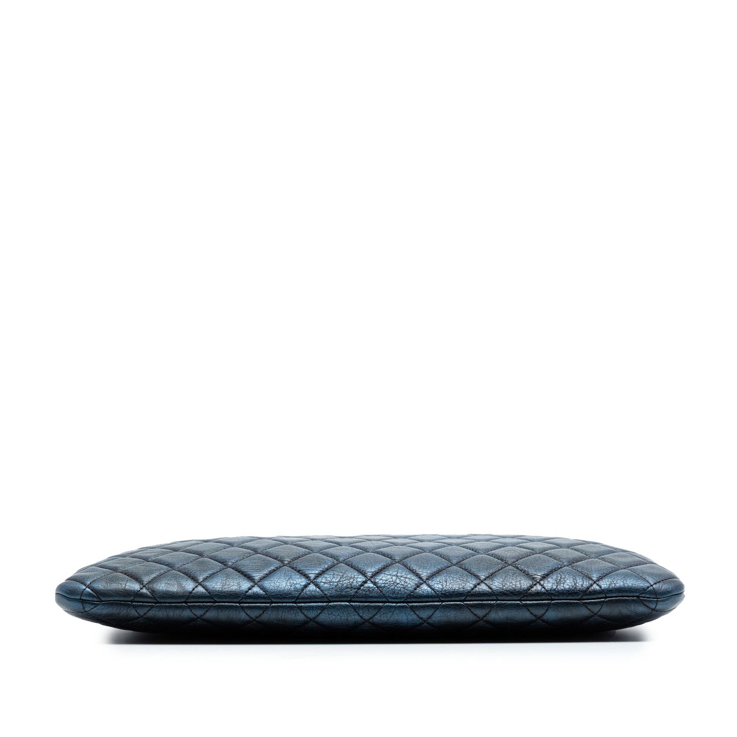 Large Quilted Metallic Lambskin Boy O Case Clutch