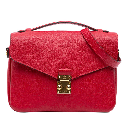 Louis Vuitton Monogram Empreinte Pochette Metis — Red
