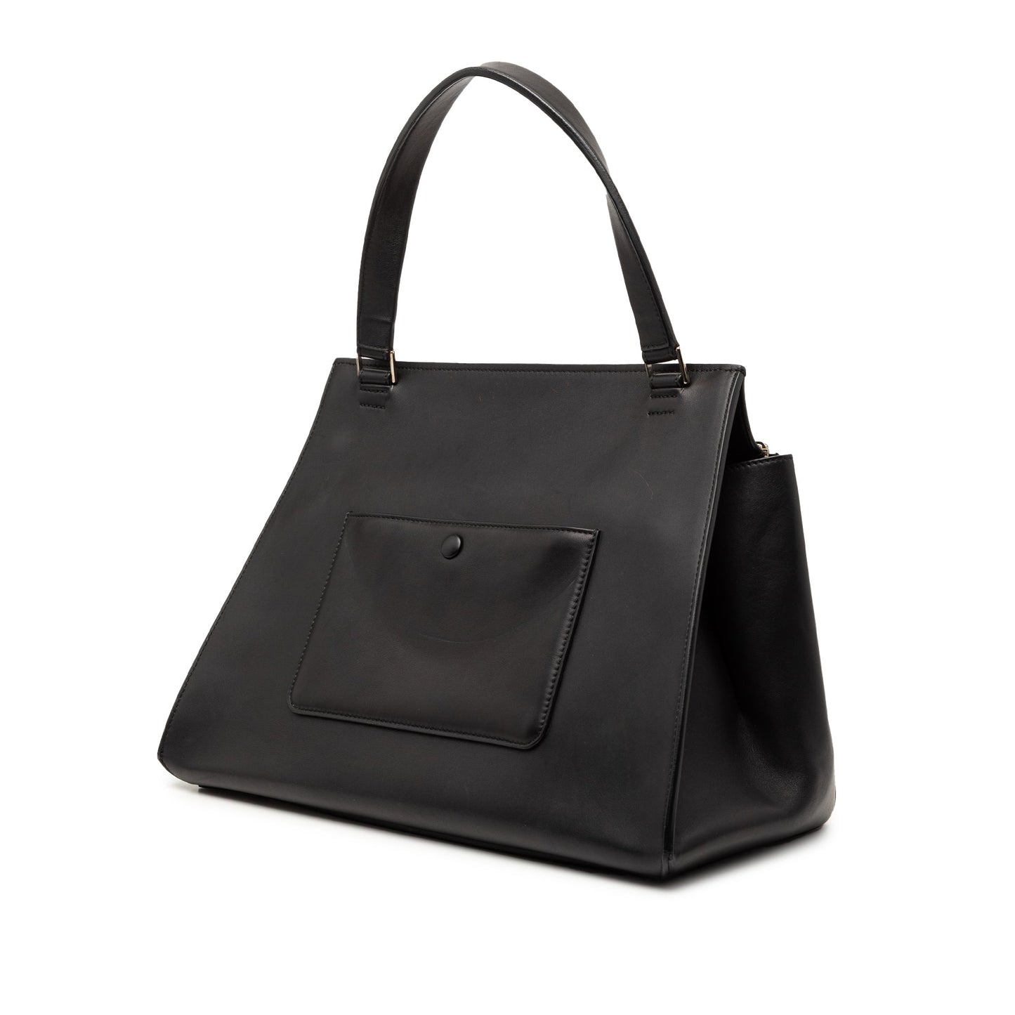 Celine Medium Bicolor Leather and Pony Hair Edge Handbag