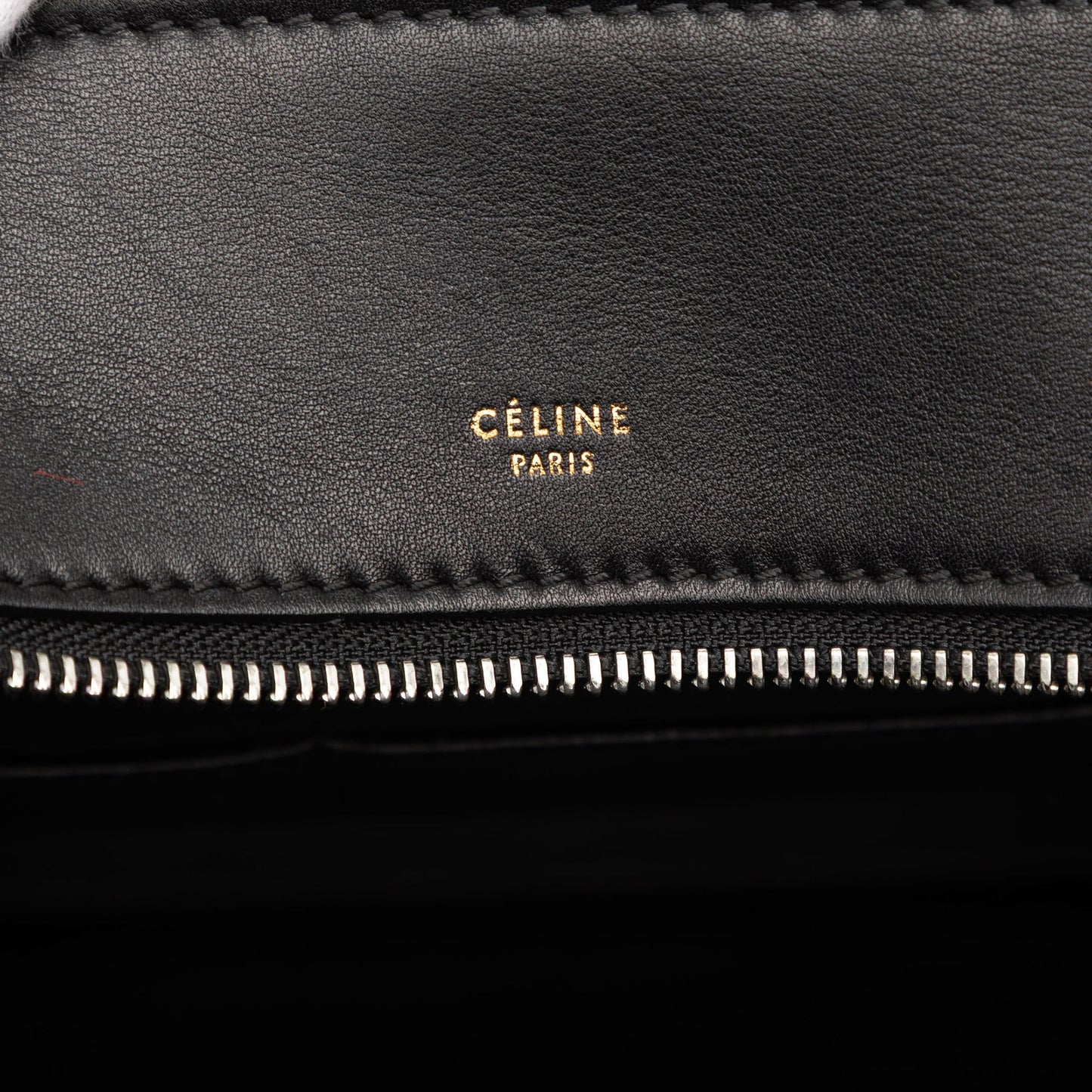 Celine Medium Bicolor Leather and Pony Hair Edge Handbag
