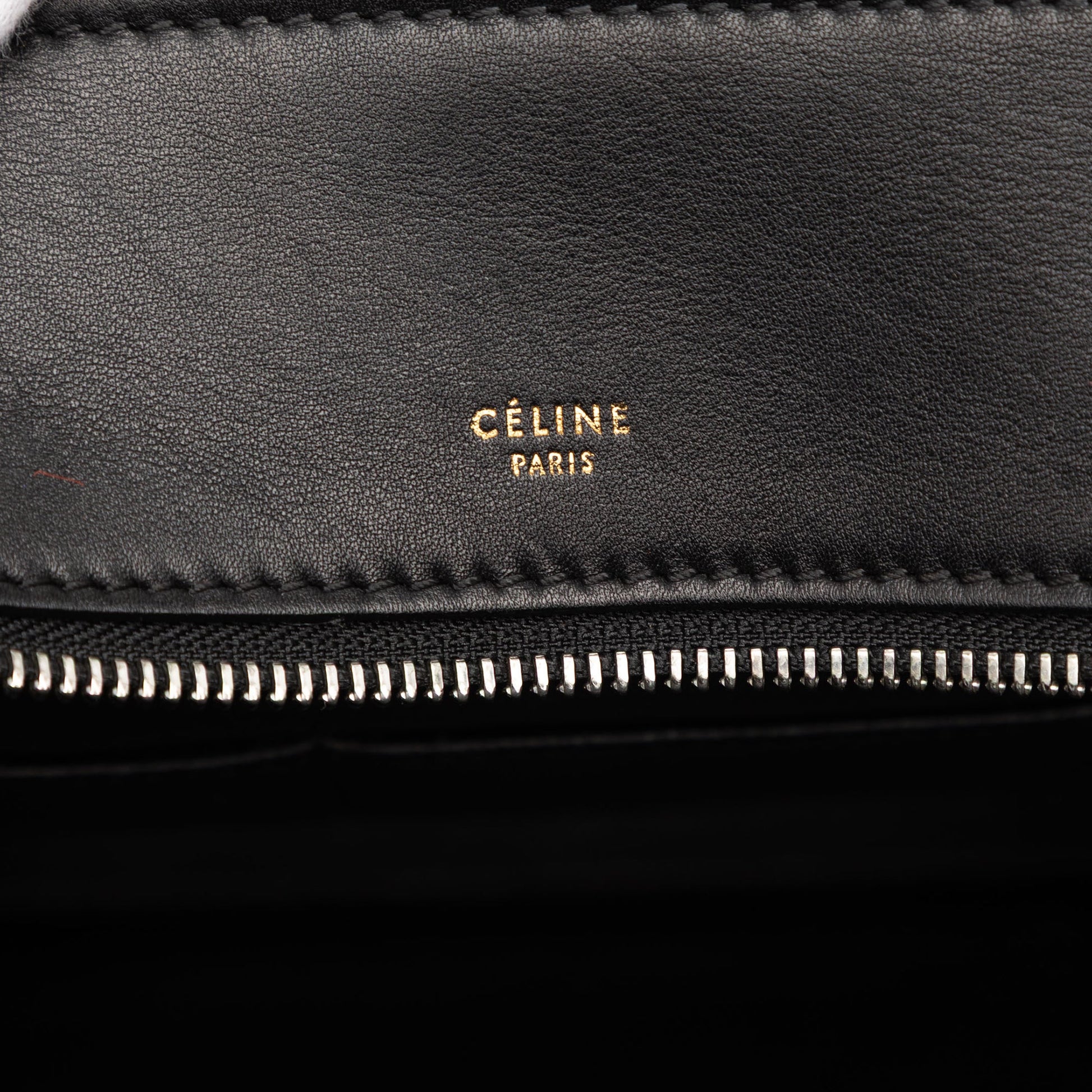 Celine Medium Bicolor Leather and Pony Hair Edge Handbag