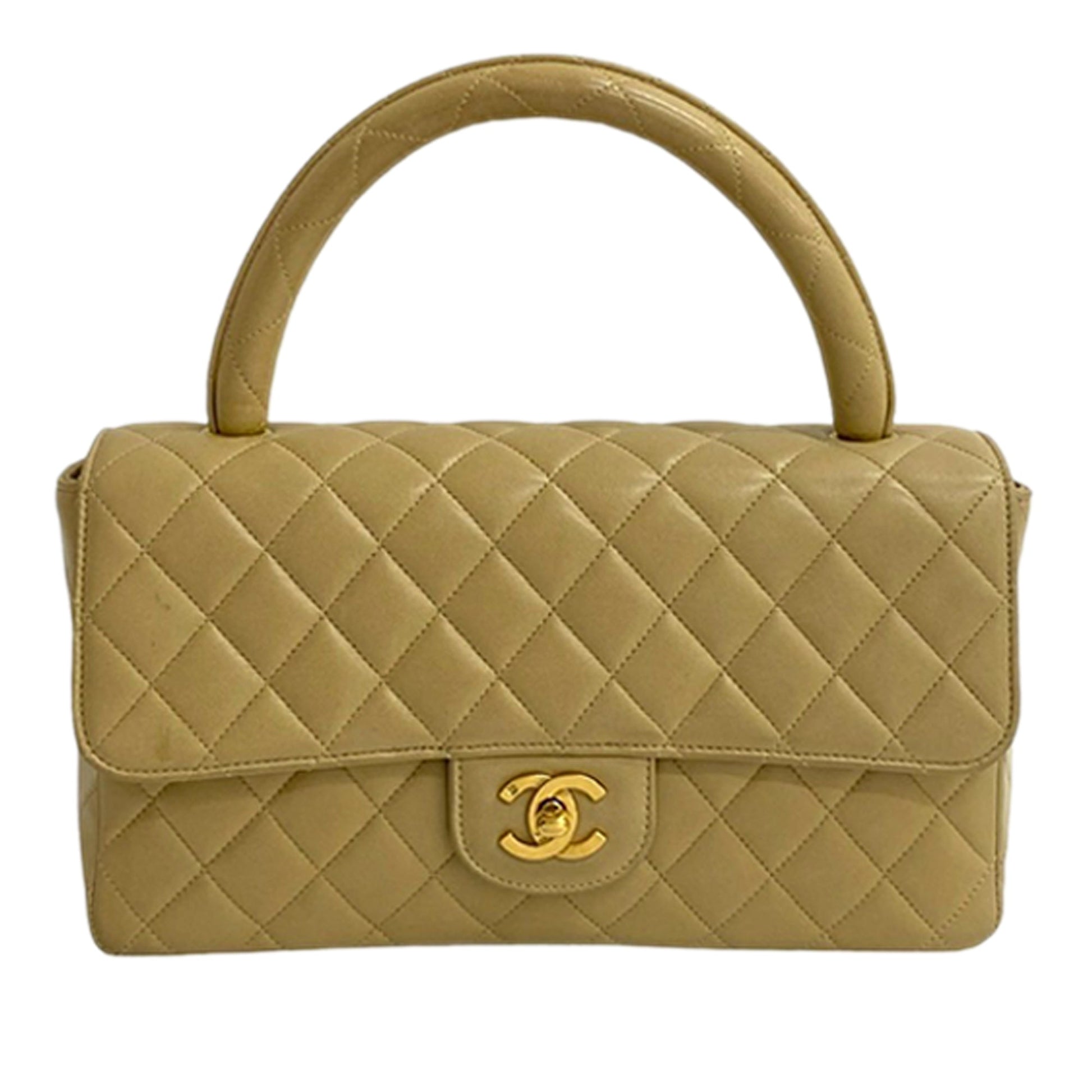 Chanel Lambskin Parent Child Kelly Set Top Handle Bag