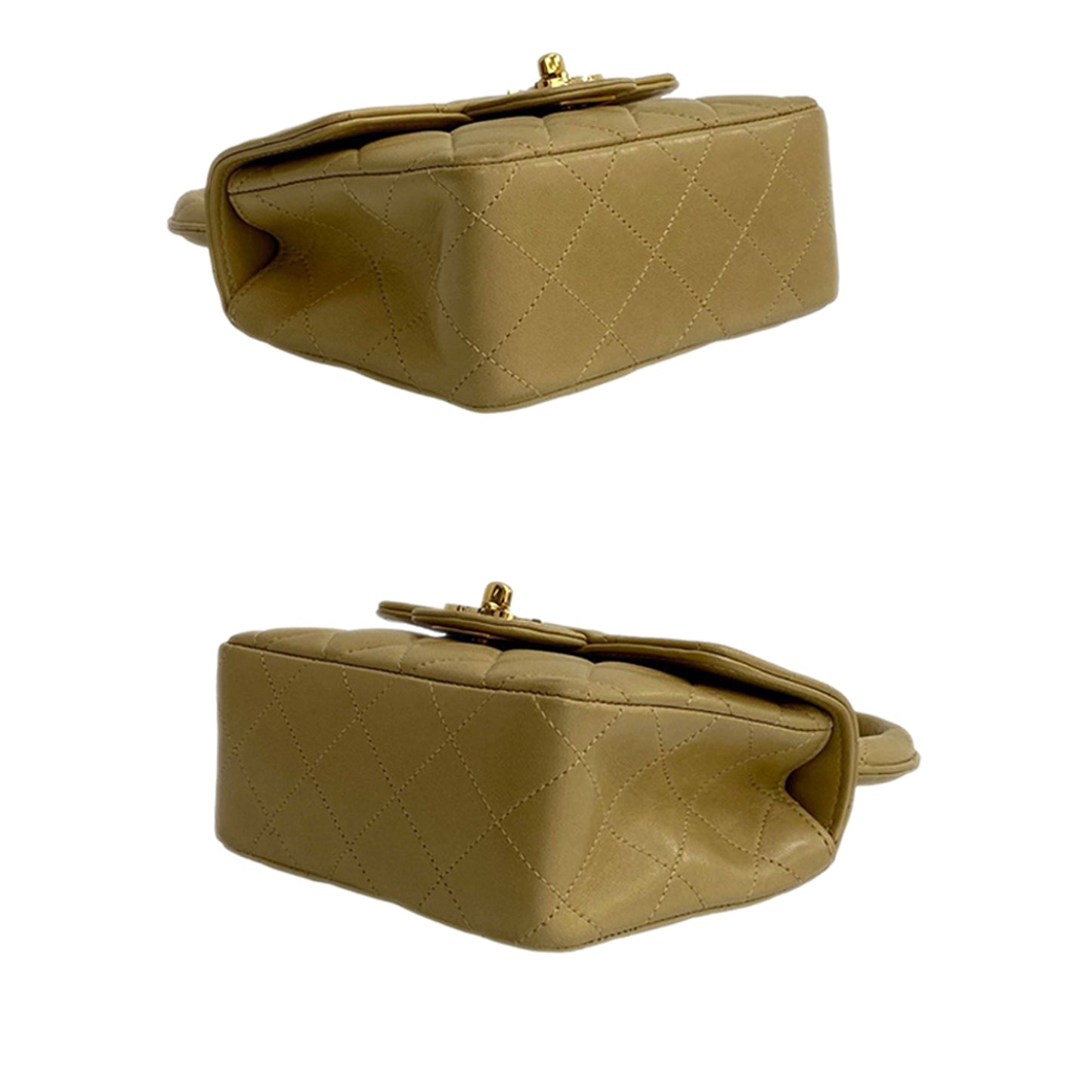 Chanel Lambskin Parent Child Kelly Set Top Handle Bag