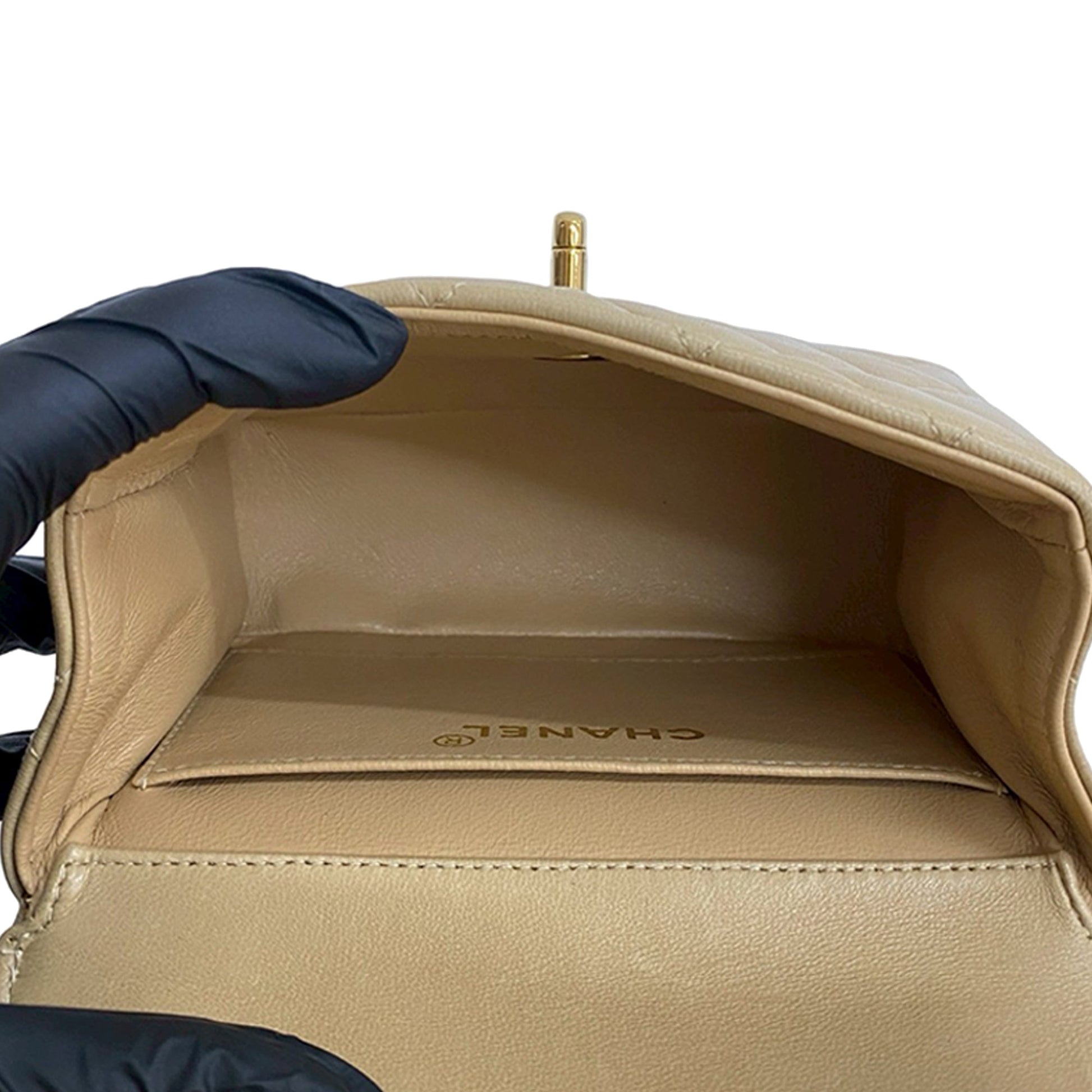 Chanel Lambskin Parent Child Kelly Set Top Handle Bag