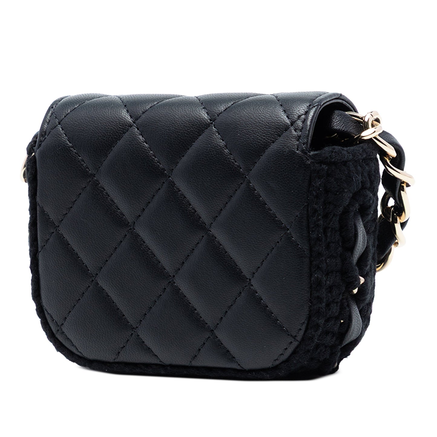 Chanel Mini CC Quilted Lambskin Crochet Flap
