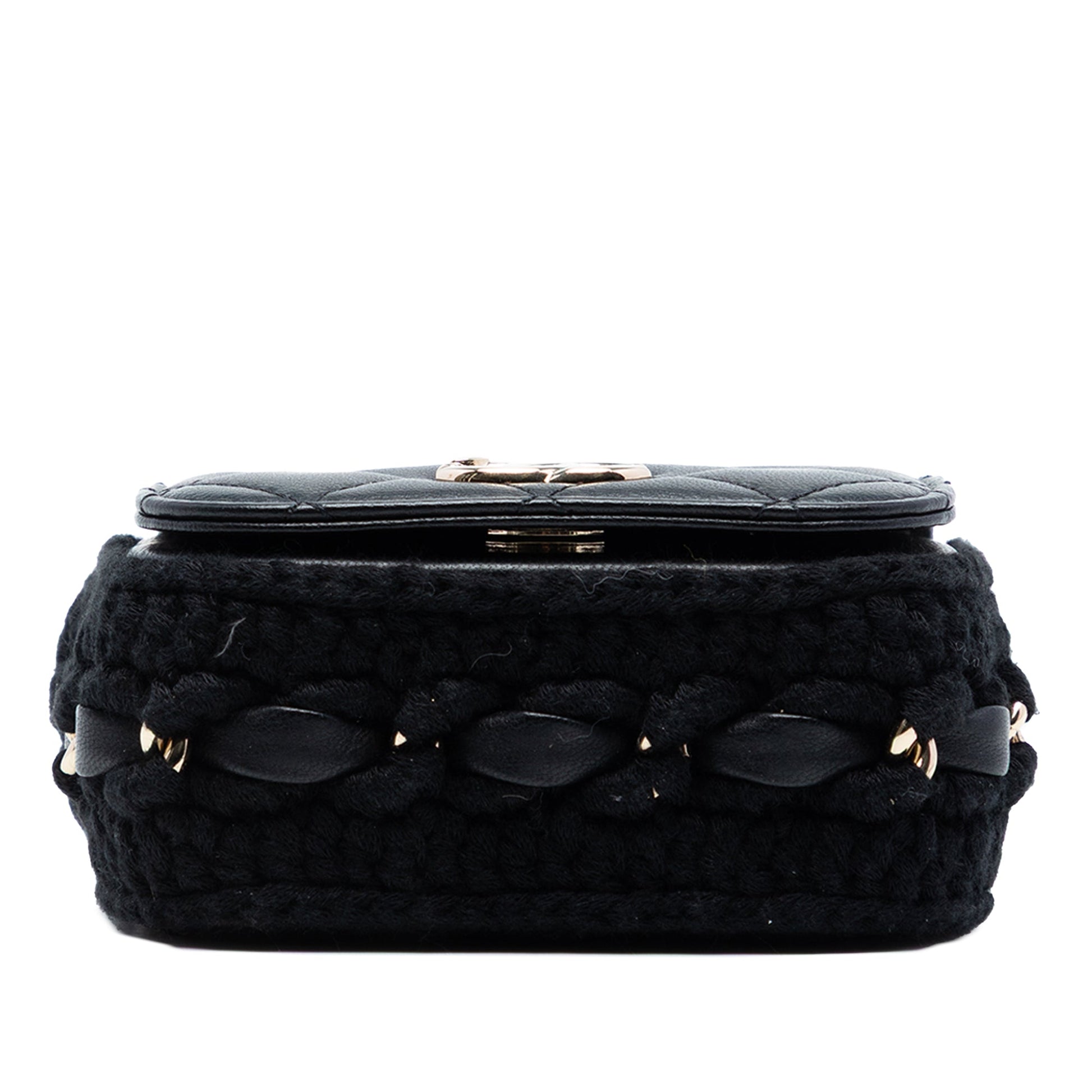 Chanel Mini CC Quilted Lambskin Crochet Flap