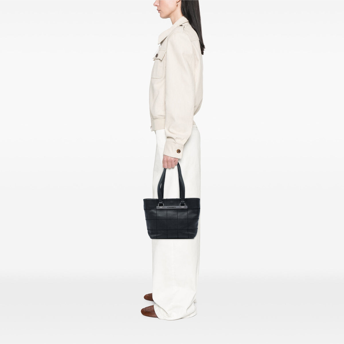 Chanel Caviar Chocolate Bar Tote