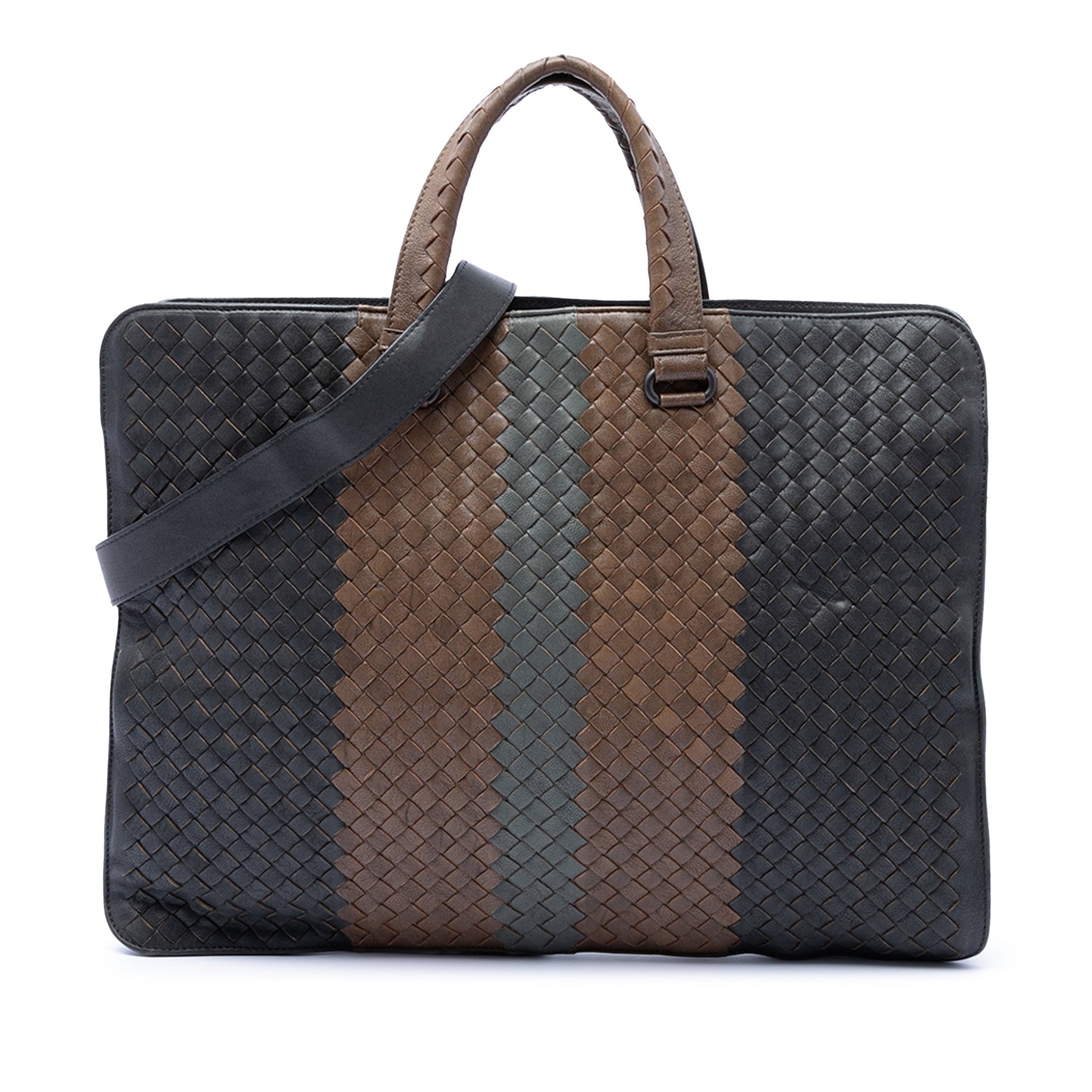 Bottega Veneta Nappa Intrecciato Club Fume Briefcase