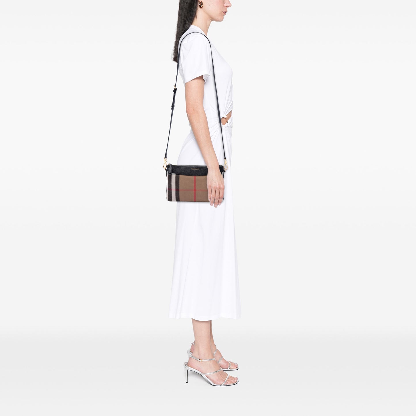 Burberry Mega Check Canvas Derby Peyton Crossbody