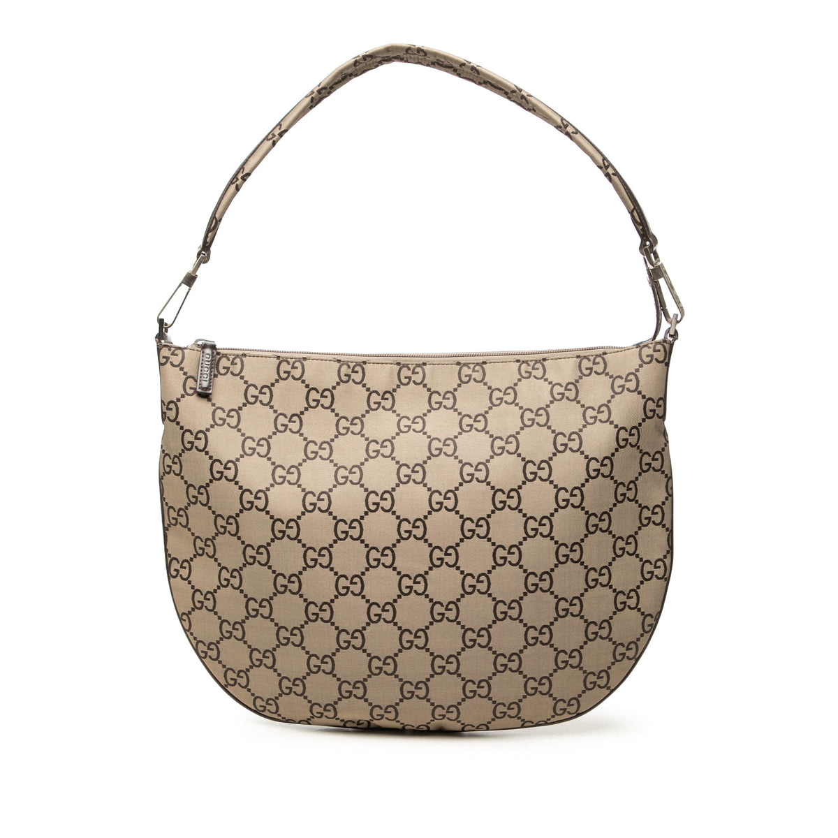 Gucci GG Canvas Shoulder Bag — Beige