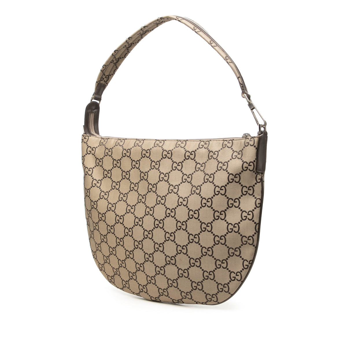 Gucci GG Canvas Shoulder Bag — Beige