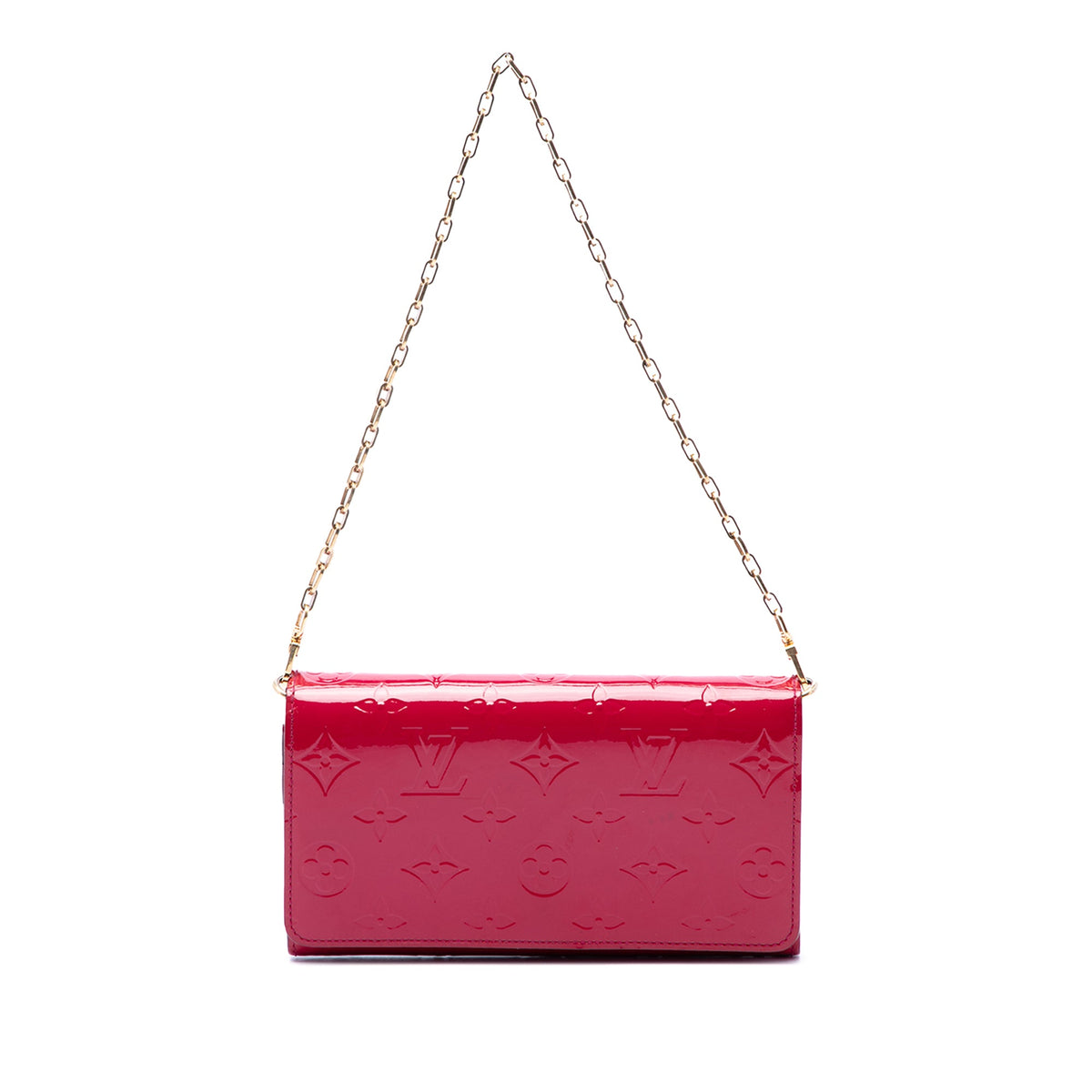 Louis Vuitton Monogram Vernis Chain Wallet — Pink
