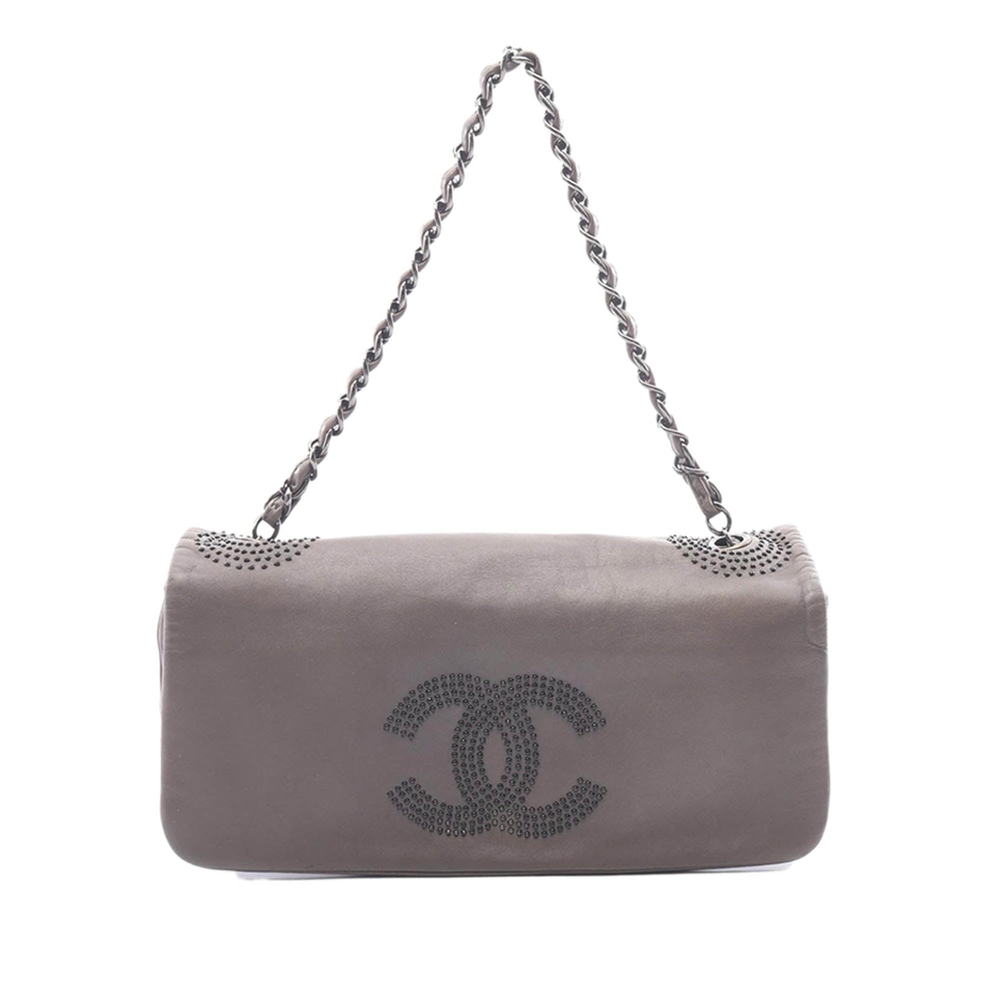 Chanel CC Studded Lambskin Flap