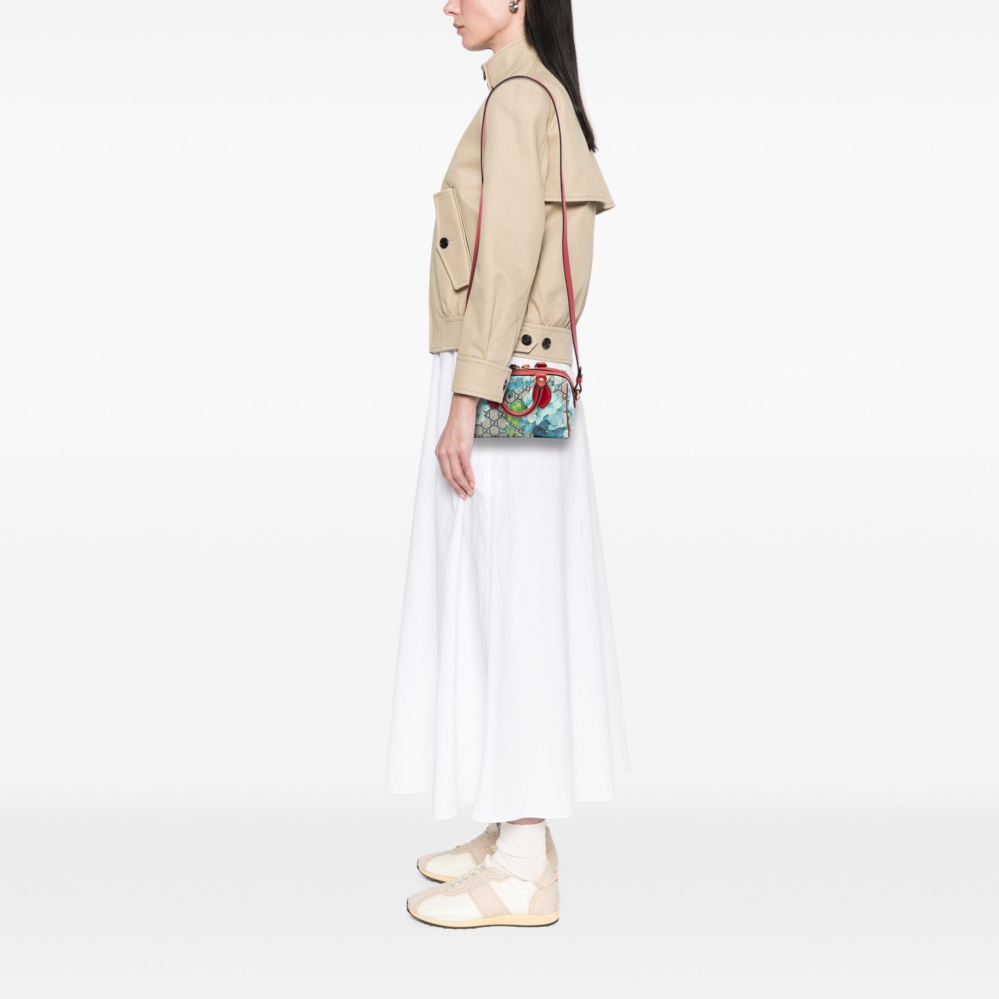 Gucci Mini GG Supreme Blooms Boston Bag
