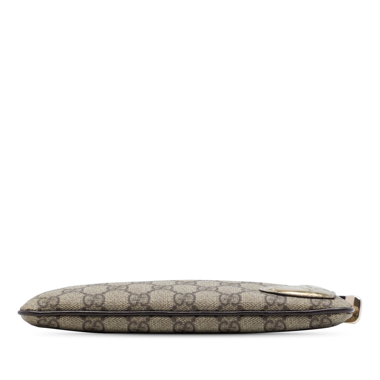 Gucci Guccissima Heart Trimmed GG Supreme Wristlet Clutch