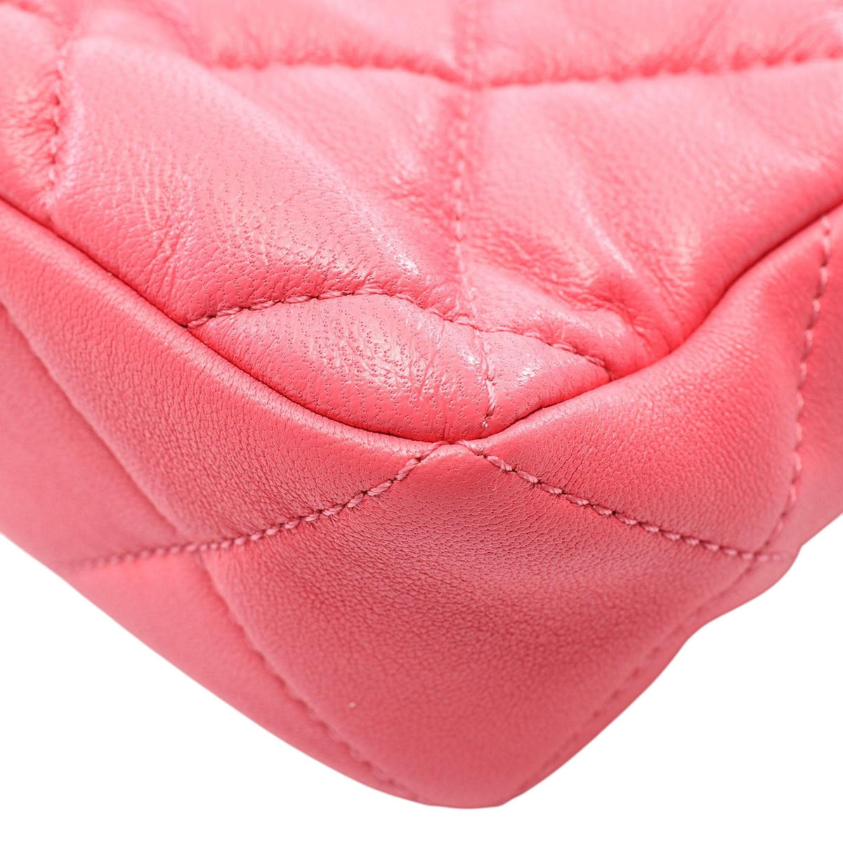 Chanel Mini Quilted Lambskin Acrylic Coco Love Flap — Pink