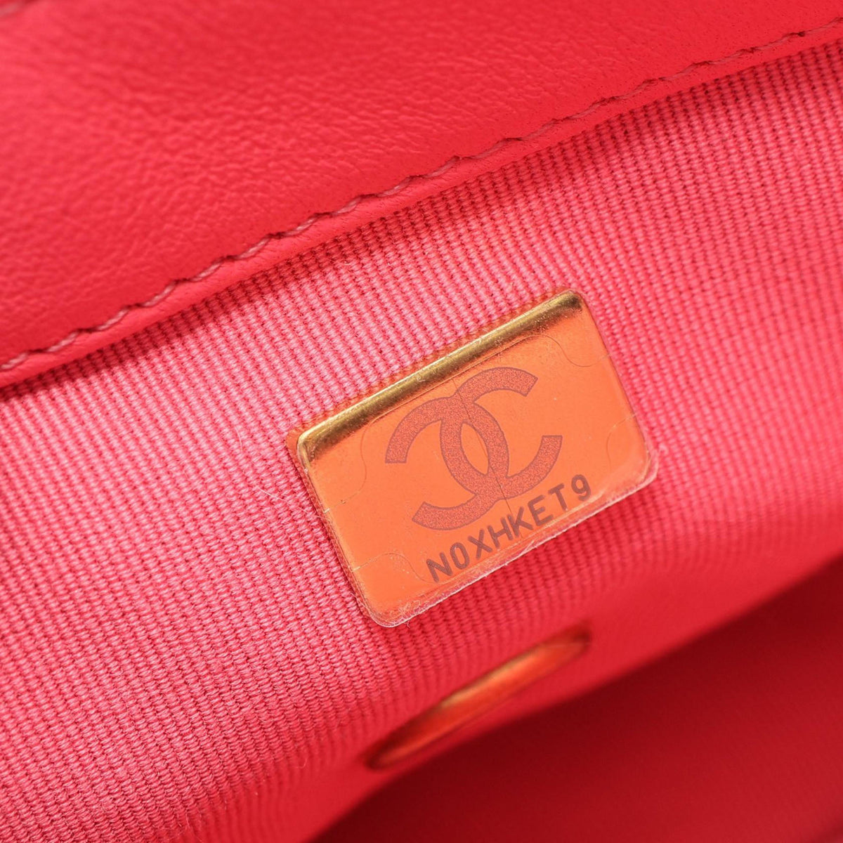 Chanel Mini Quilted Lambskin Acrylic Coco Love Flap — Pink