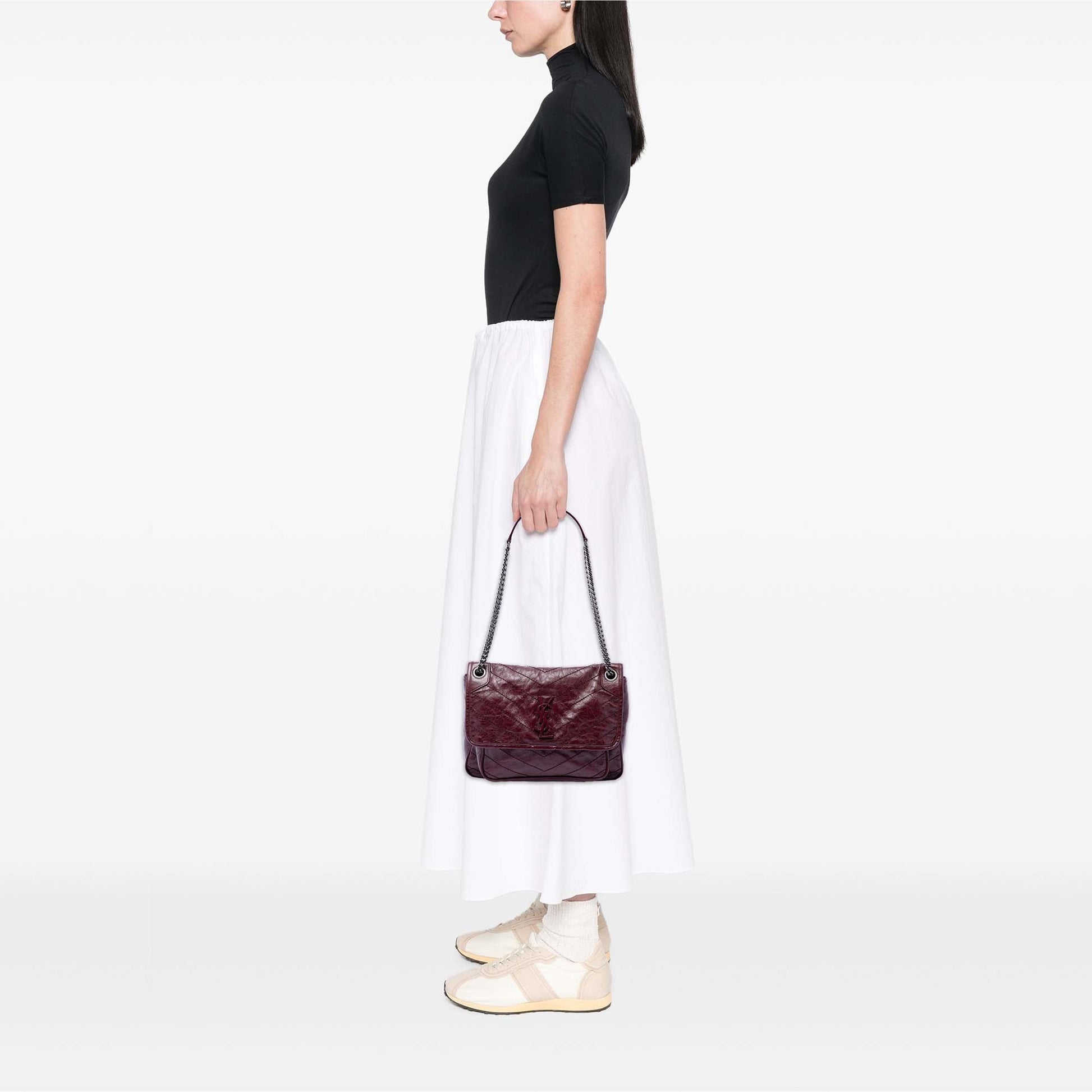Saint Laurent Medium Crinkled Calfskin Niki