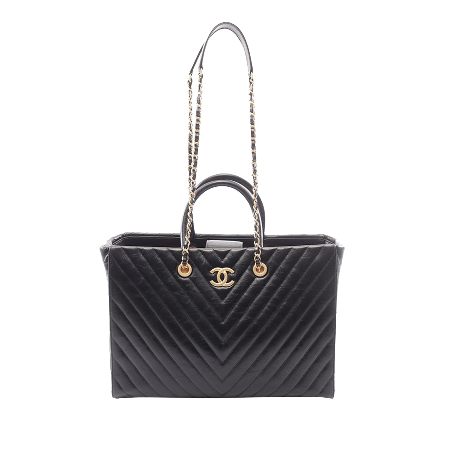 Chanel Chevron Chain Timeless Tote