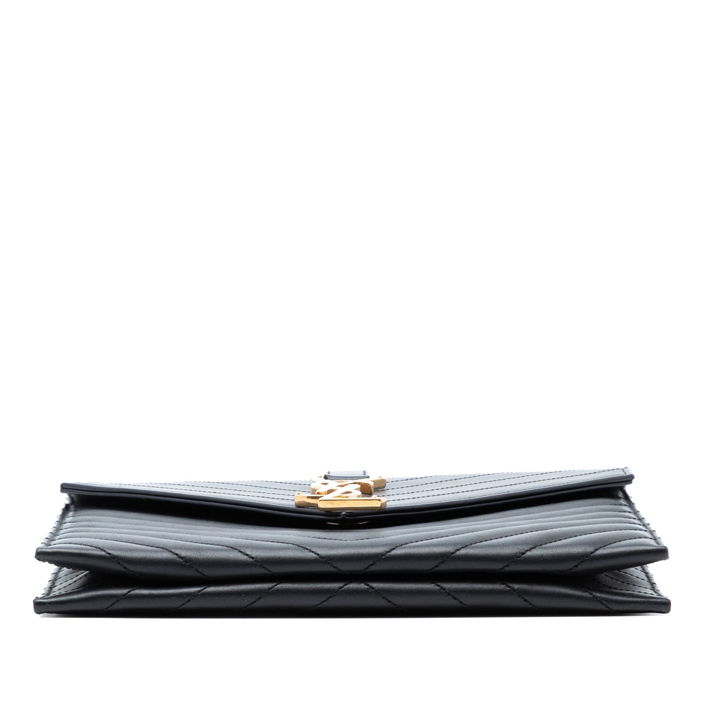 Saint Laurent Chevron Calfskin Classic Monogram Envelope Crossbody