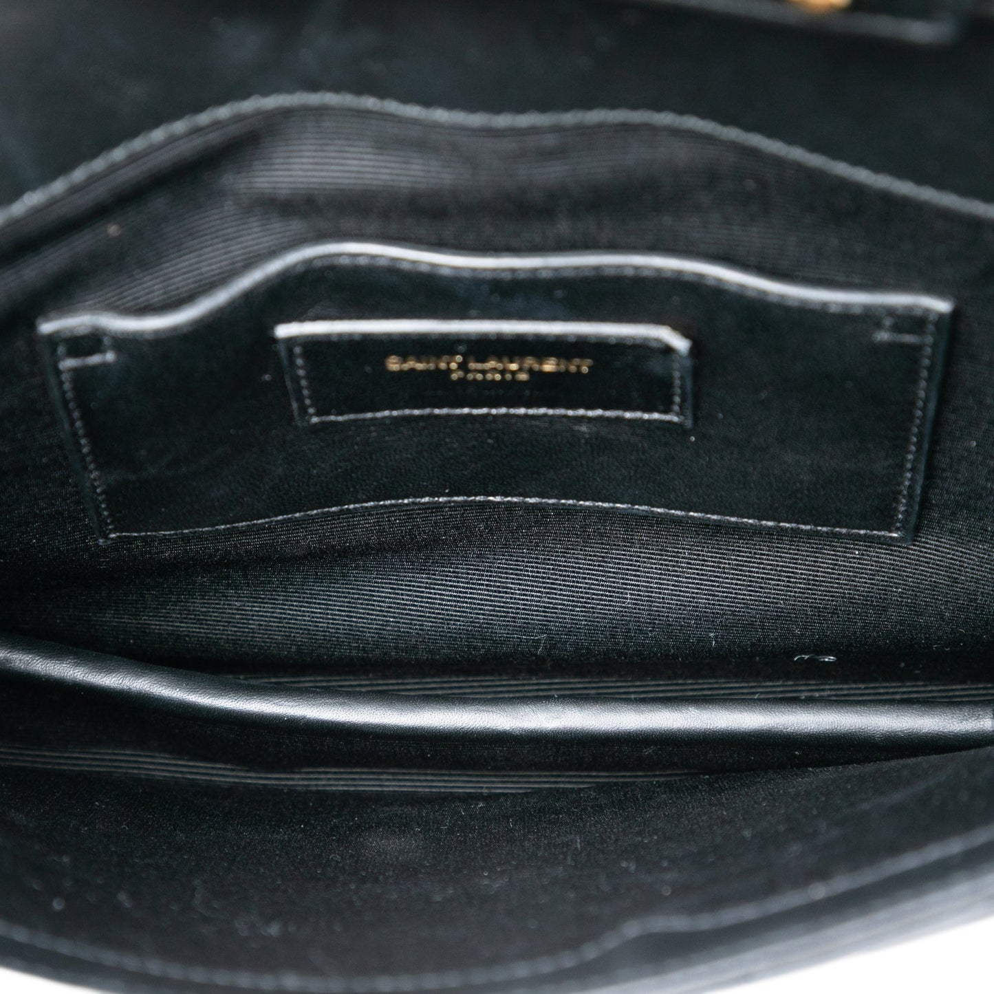 Saint Laurent Chevron Calfskin Classic Monogram Envelope Crossbody
