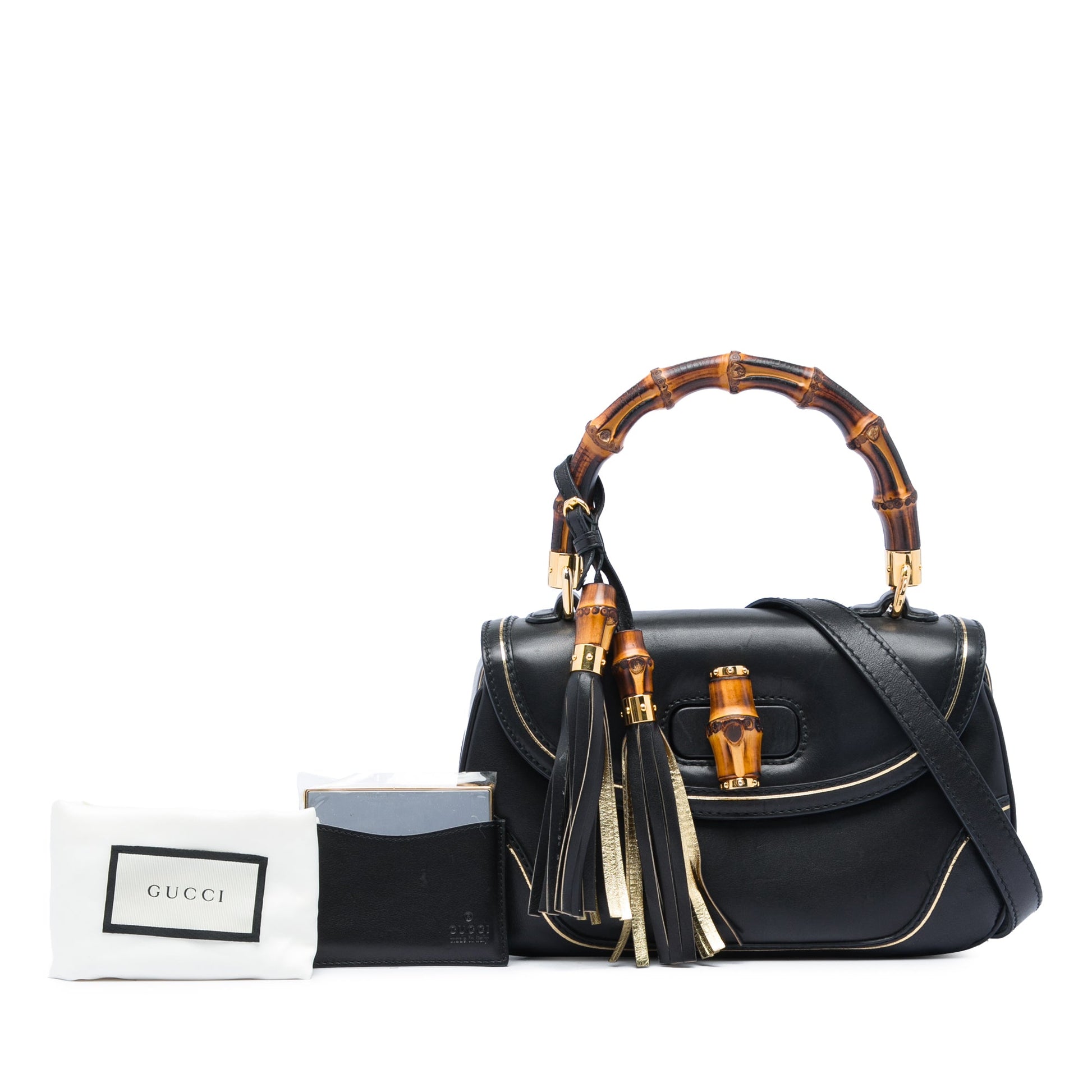 Gucci Medium Calfskin New Bamboo Top Handle Bag